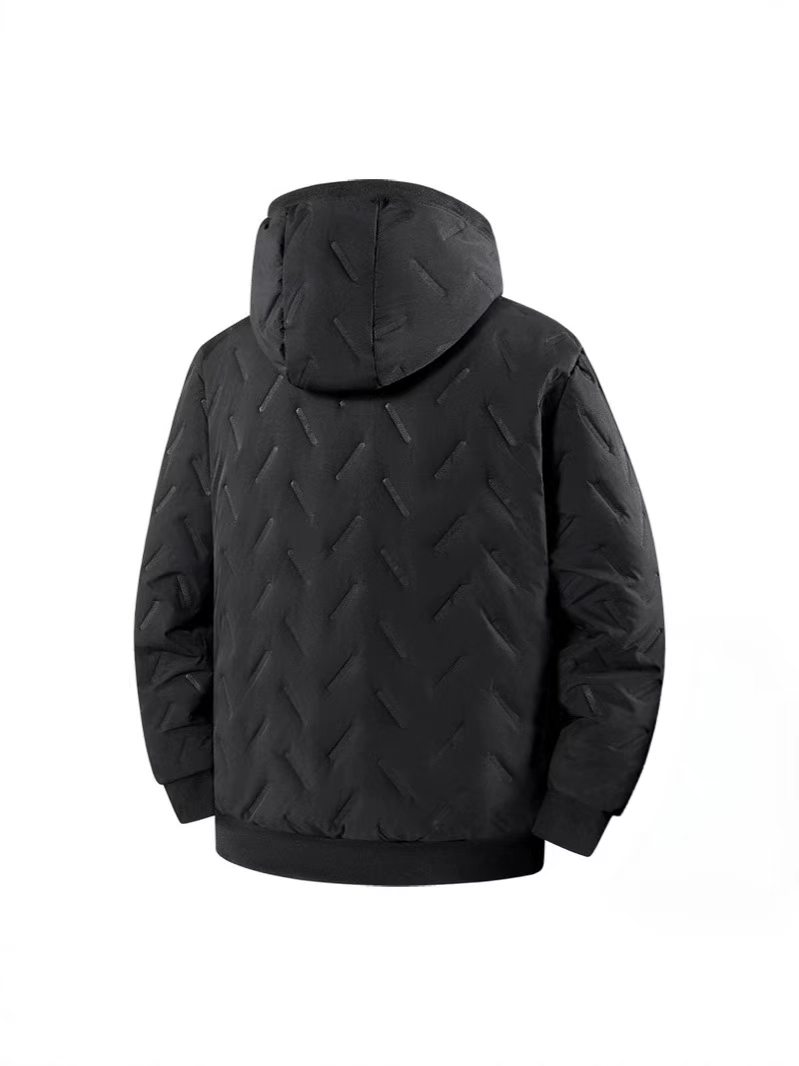 Women's Fleece Lined Hooded Winter Jacket, Plus Size Lightweight Warm Casual Zip Up Coat-TACTILEFABLE