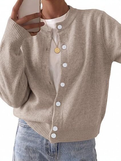 Wool Blend Cardigan Sweaters for Women -Tactilefable