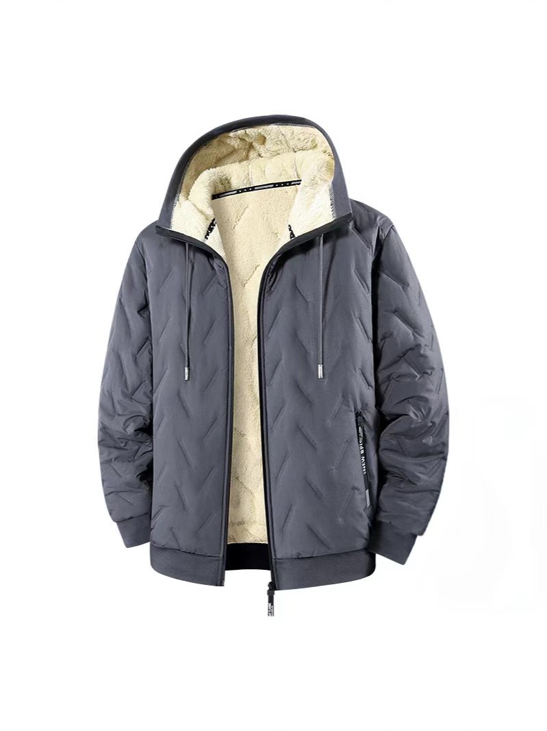 Women's Fleece Lined Hooded Winter Jacket, Plus Size Lightweight Warm Casual Zip Up Coat-TACTILEFABLE
