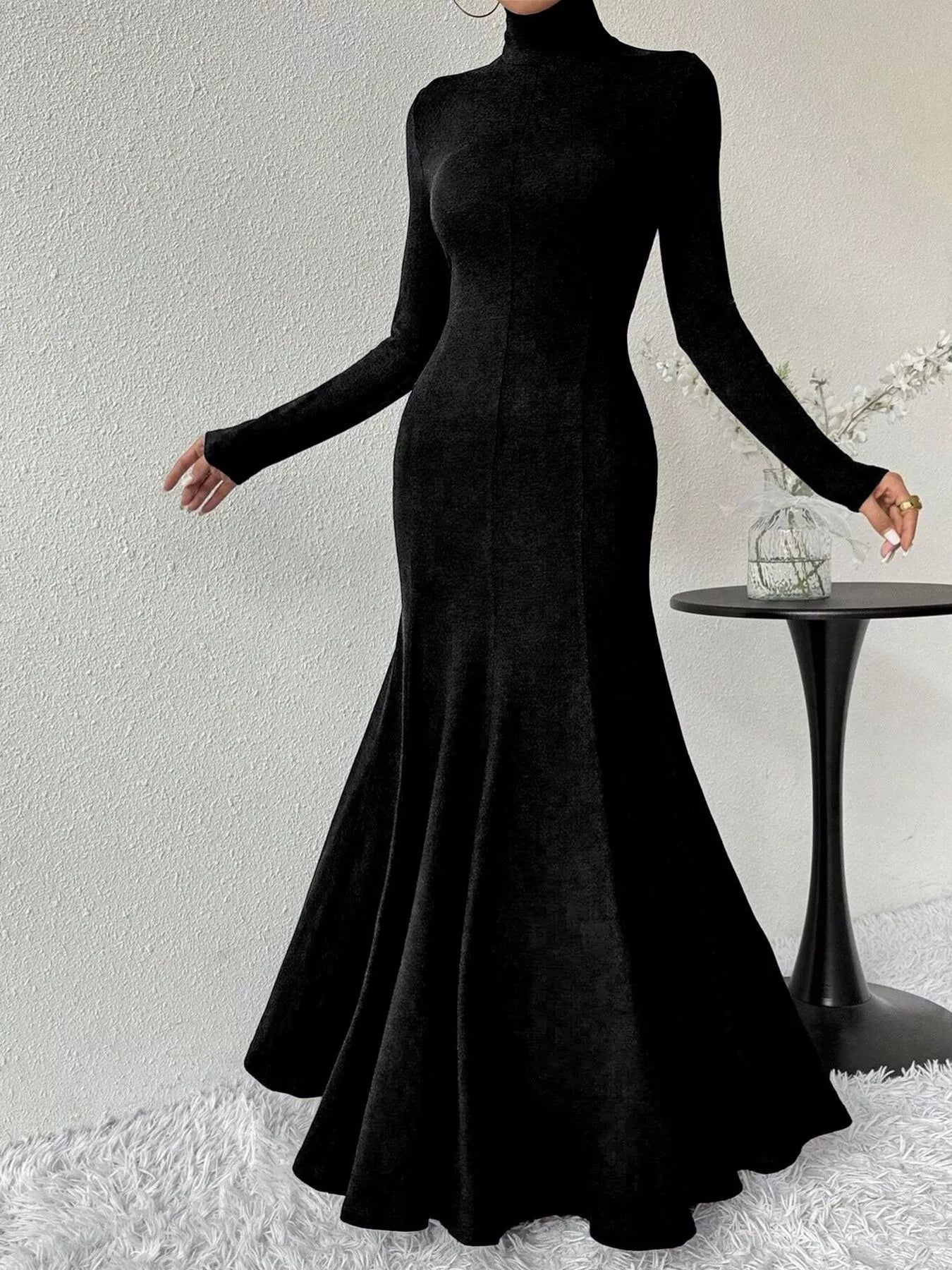 The Morticia Velvet Mermaid Gown | 5 Colors | Poundton-Tactilefable