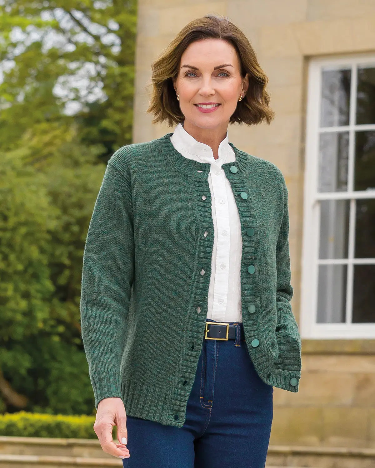 Ladies’ Pure Shetland Wool Cardigan – Holly-Tactilefable