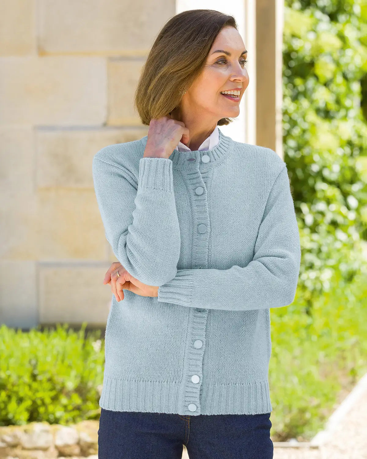 Ladies’ Pure Shetland Wool Cardigan – Ice-Tactilefable