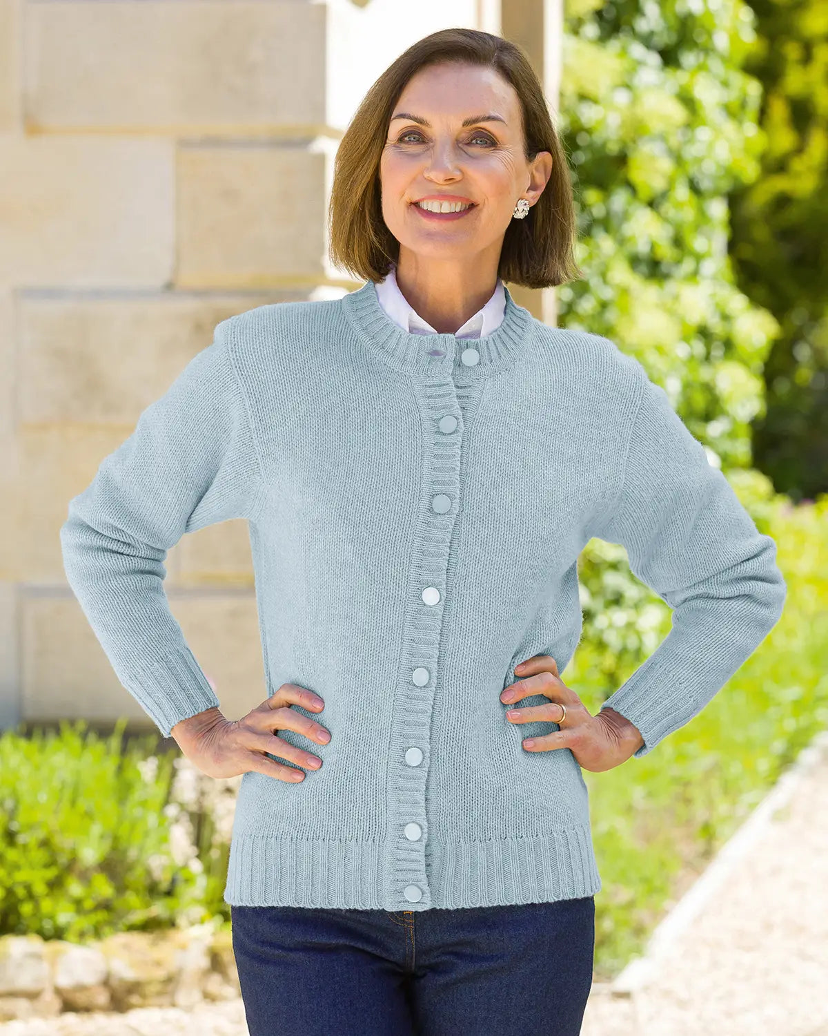 Ladies’ Pure Shetland Wool Cardigan – Ice-Tactilefable