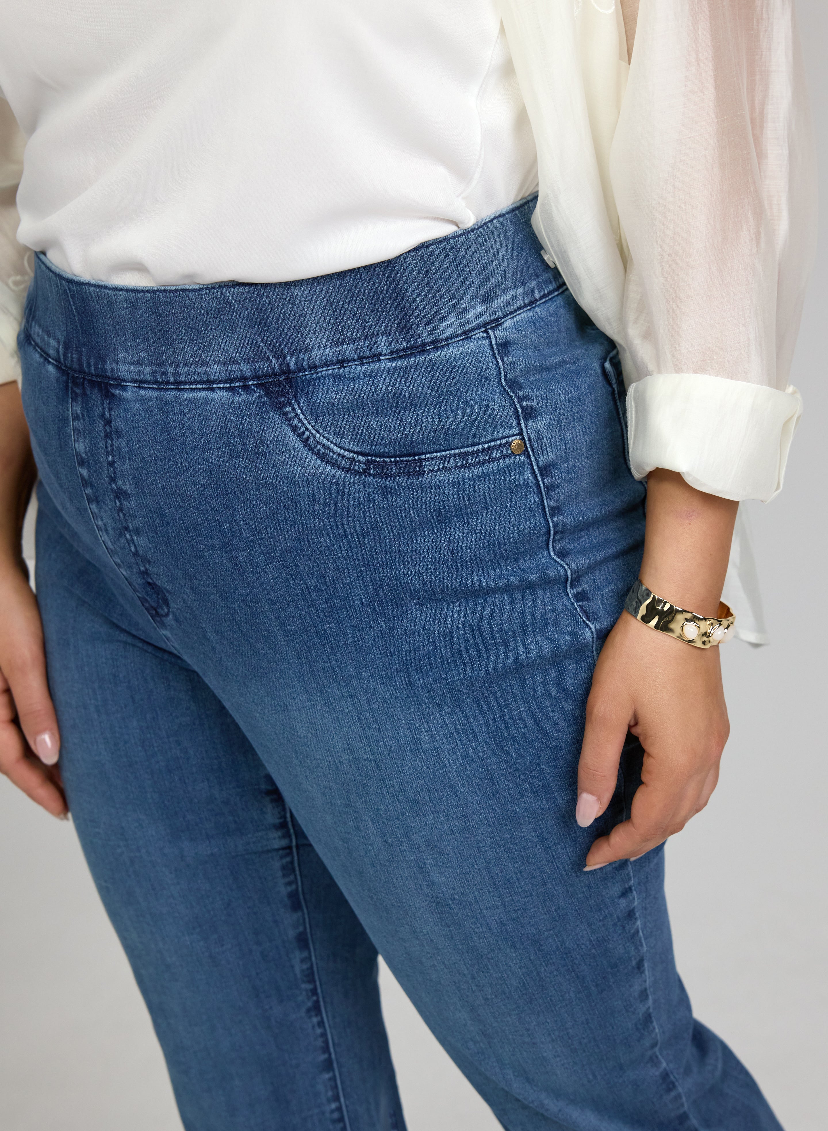 Pull-On Flare-Leg Jeans-Tactilefable