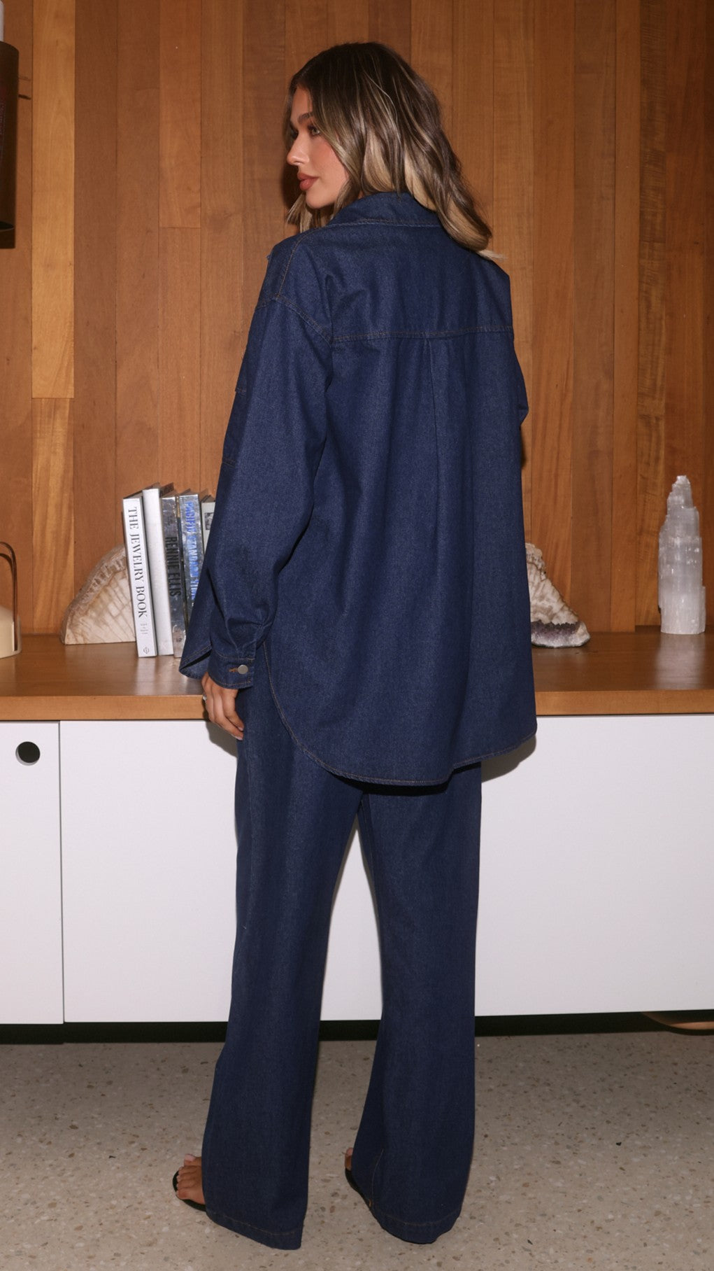 Denim Pants - Dark Blue-Tactilefable