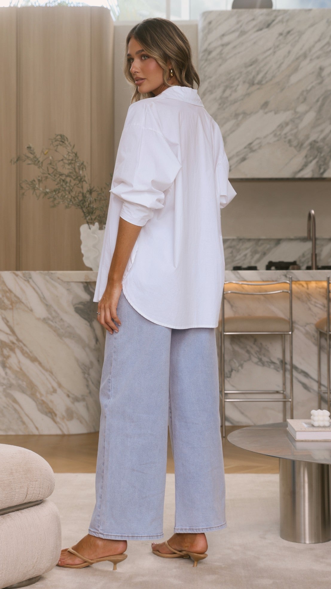 Wide Leg Jeans - Light Denim-Tactilefable