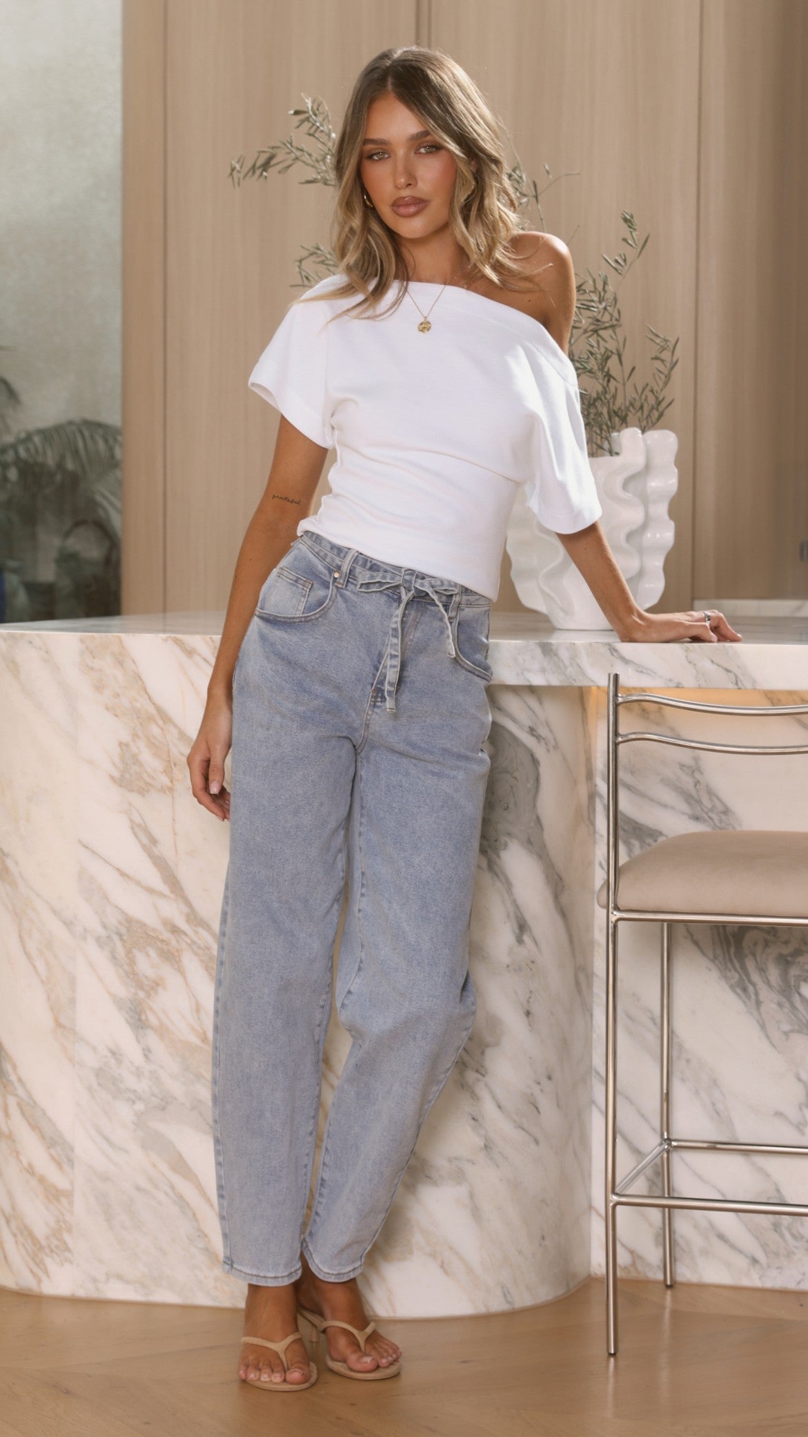 Clove Barrel Jeans - Light Denim-Tactilefable