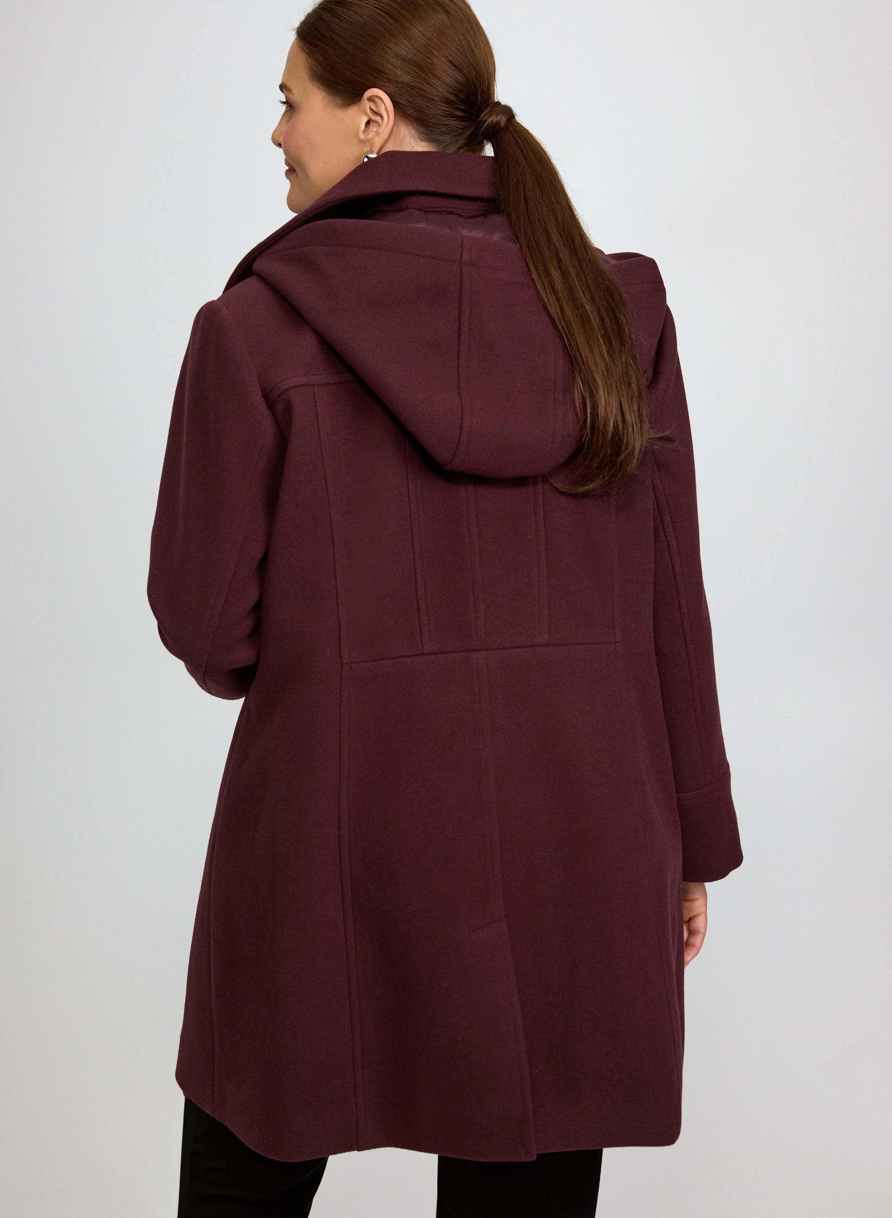 Stretch Faux-Wool Coat-Tactilefable