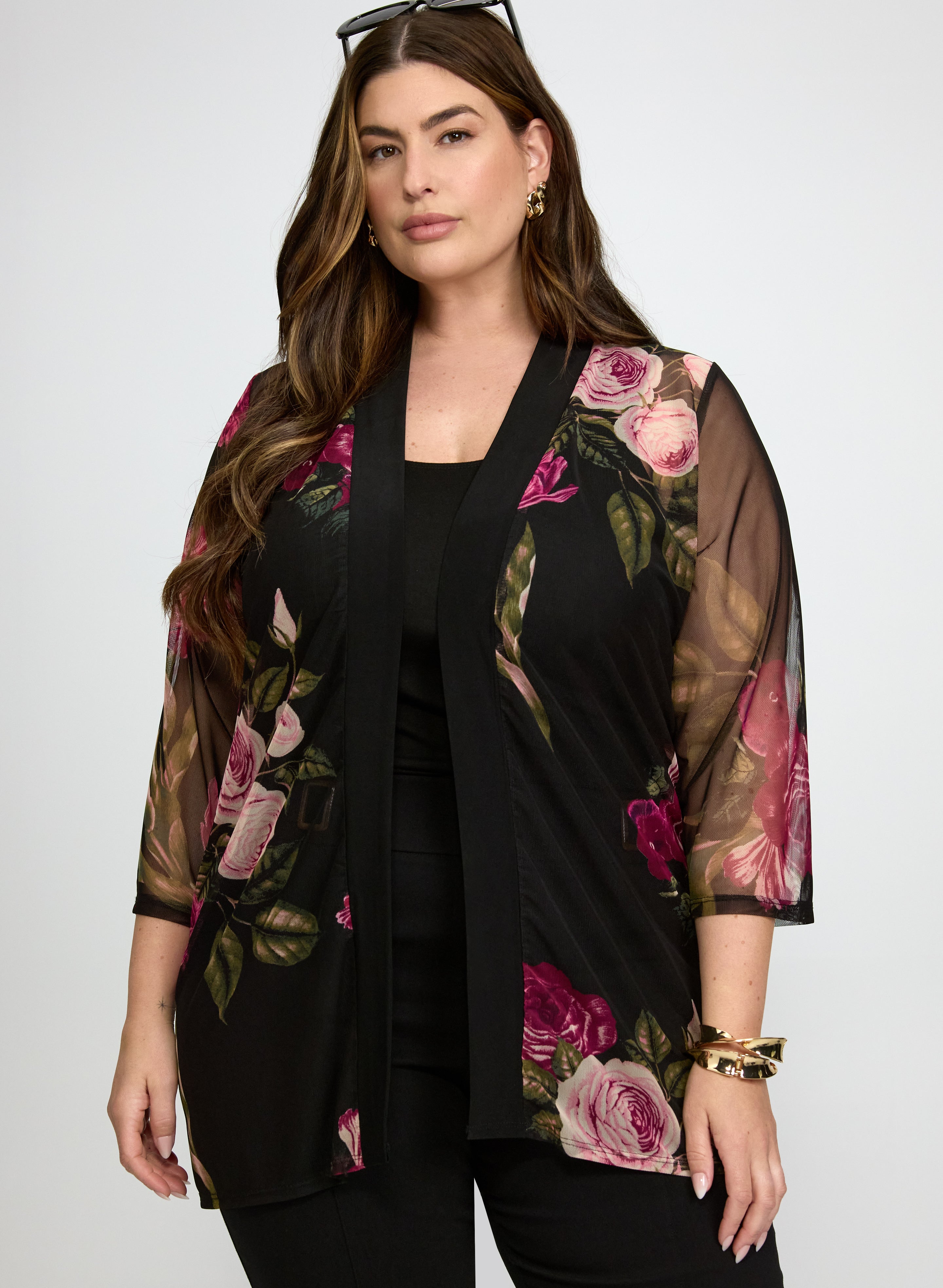 Mesh Floral Cardigan-Tactilefable