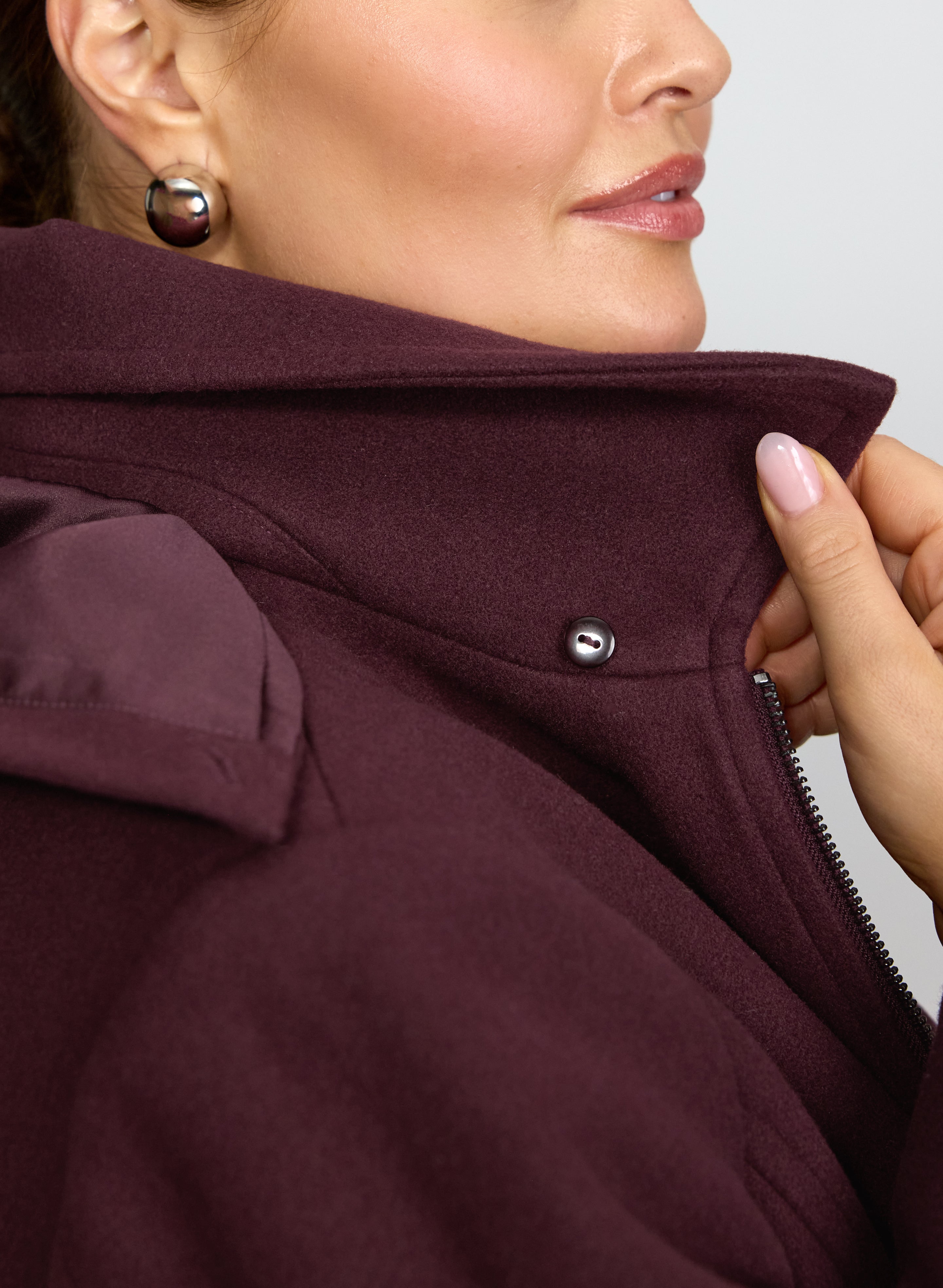 Stretch Faux-Wool Coat-Tactilefable