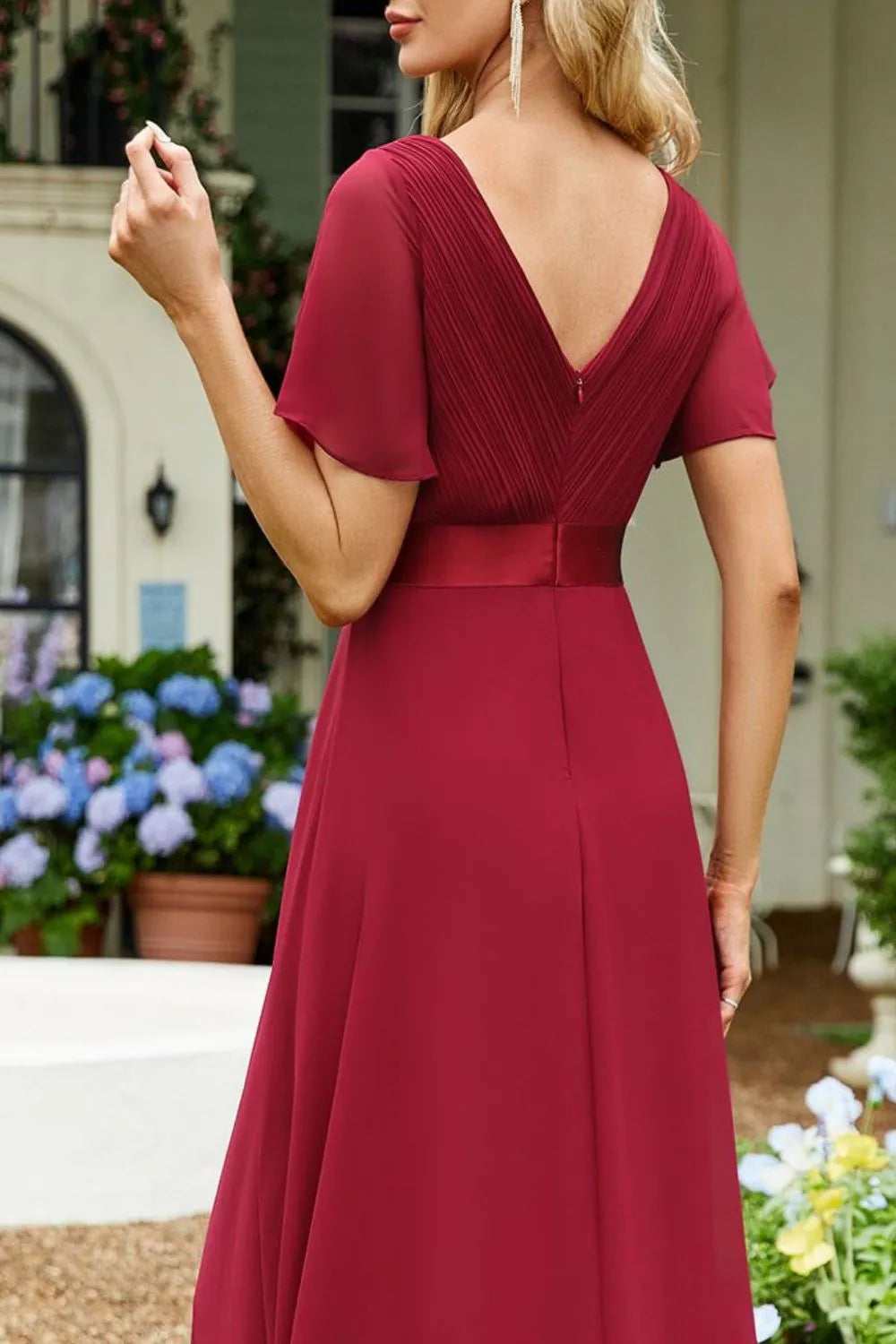 Rosalie Flutter Sleeve Maxi Dress | 2 Colors | Poundton-Tactilefable