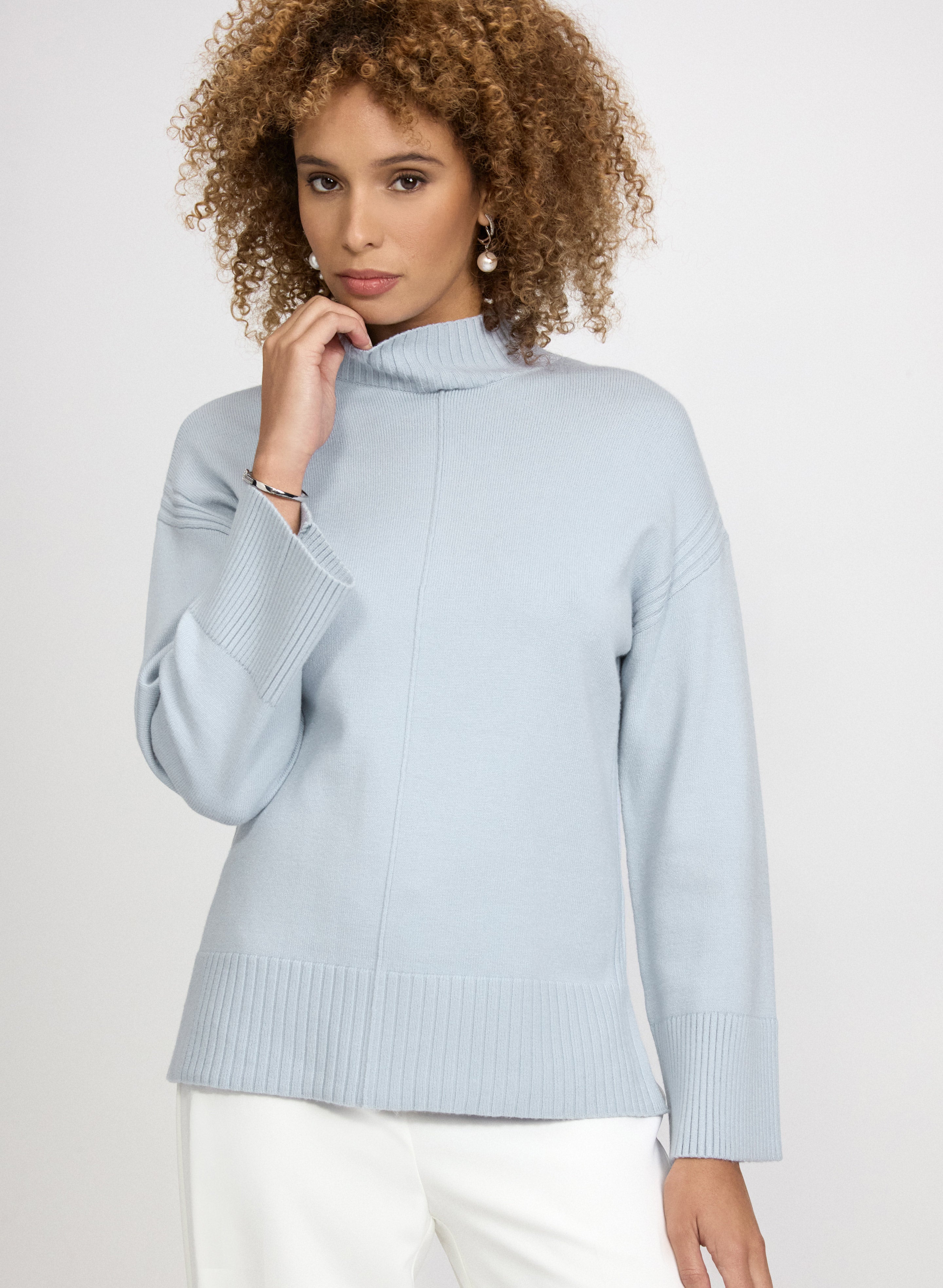 Mock Neck Sweater-Tactilefable