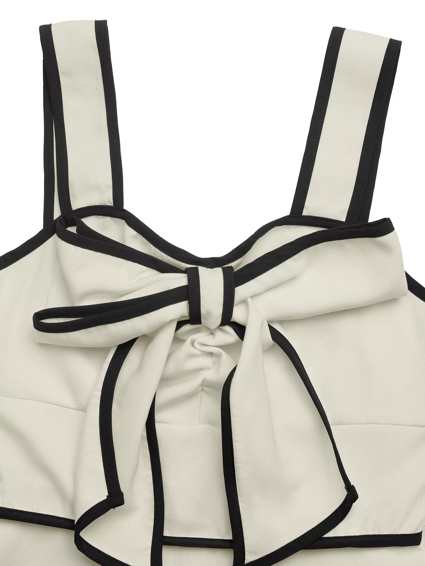 Bow-Trim A-Line Midi Dress-Tactilefable