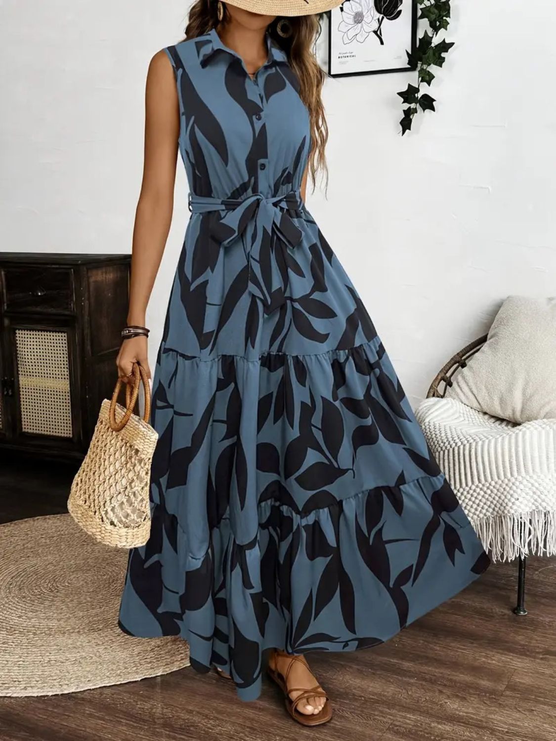Ella Sleeveless Maxi Shirtdress | 3 Colors | Poundton-Tactilefable