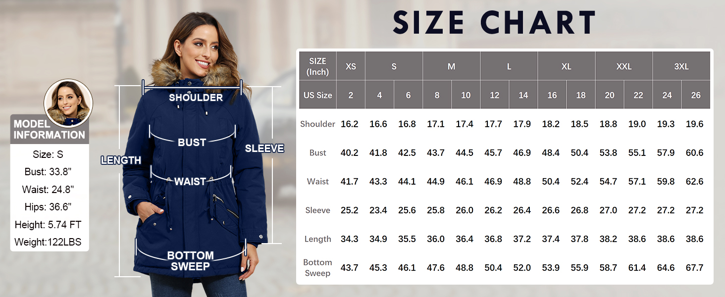 FLEECE lined parka coat