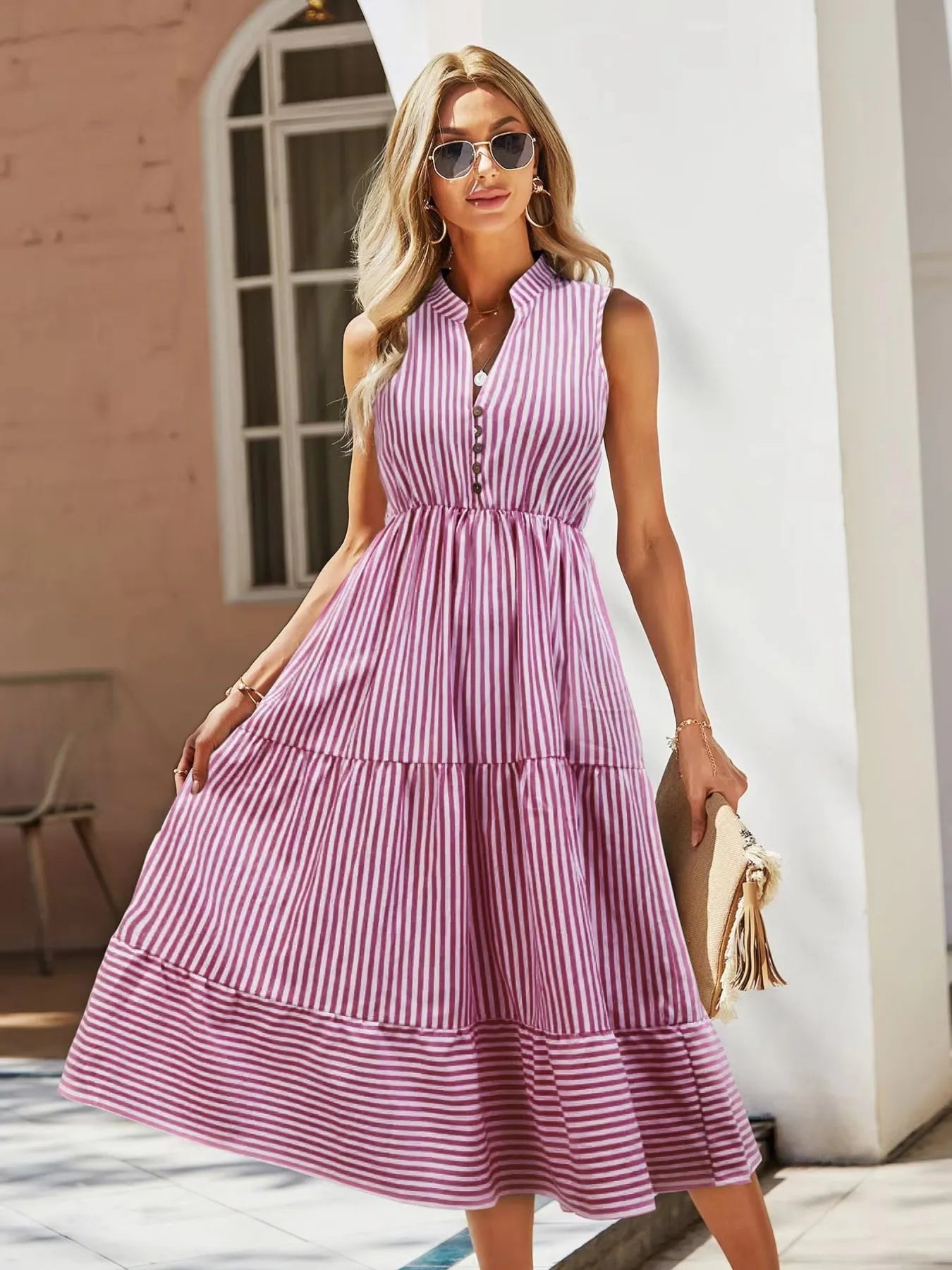 Bridgehampton Bound Striped Midi Dress | 4 Colors-Tactilefable