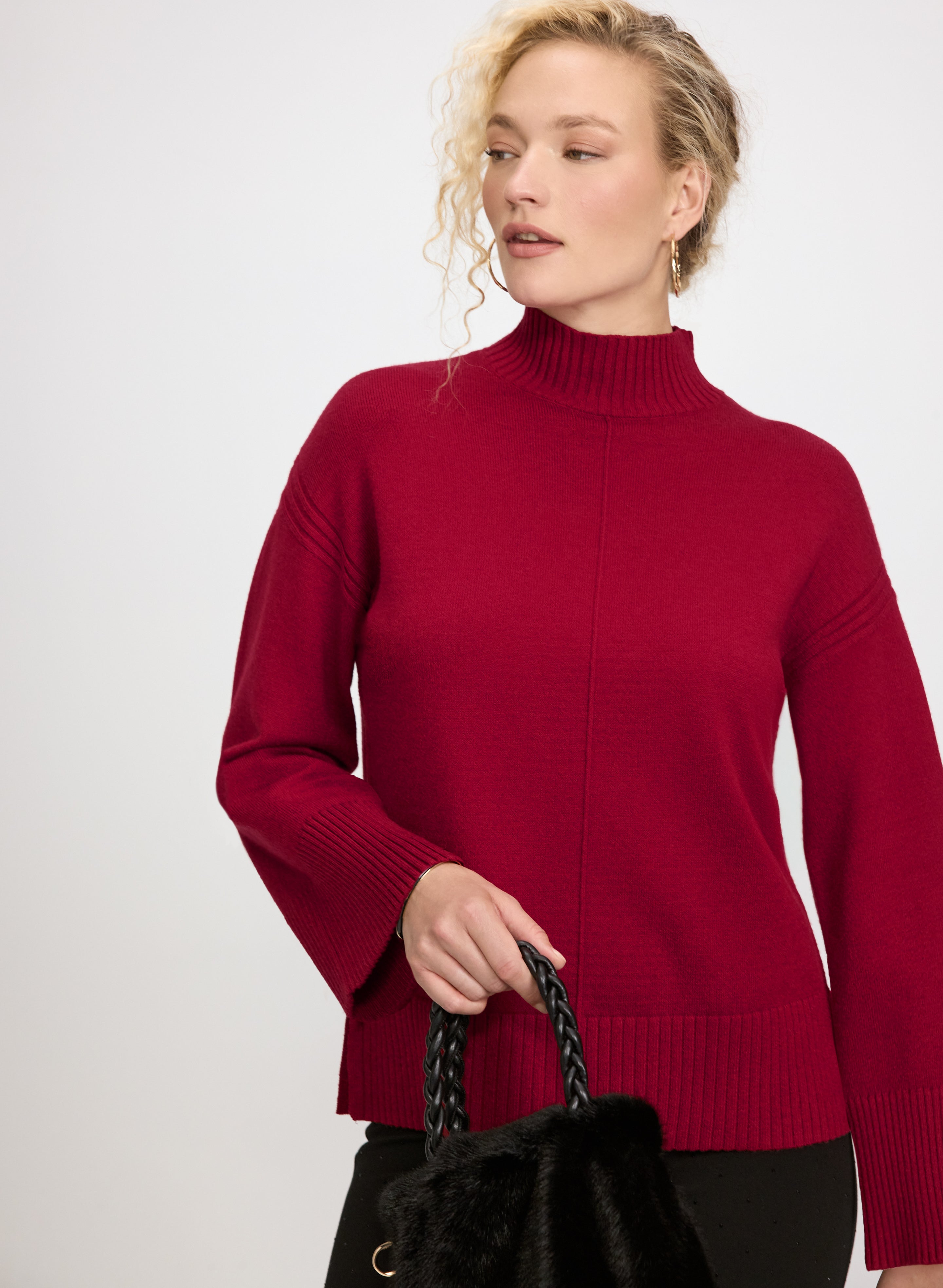Mock Neck Sweater-Tactilefable