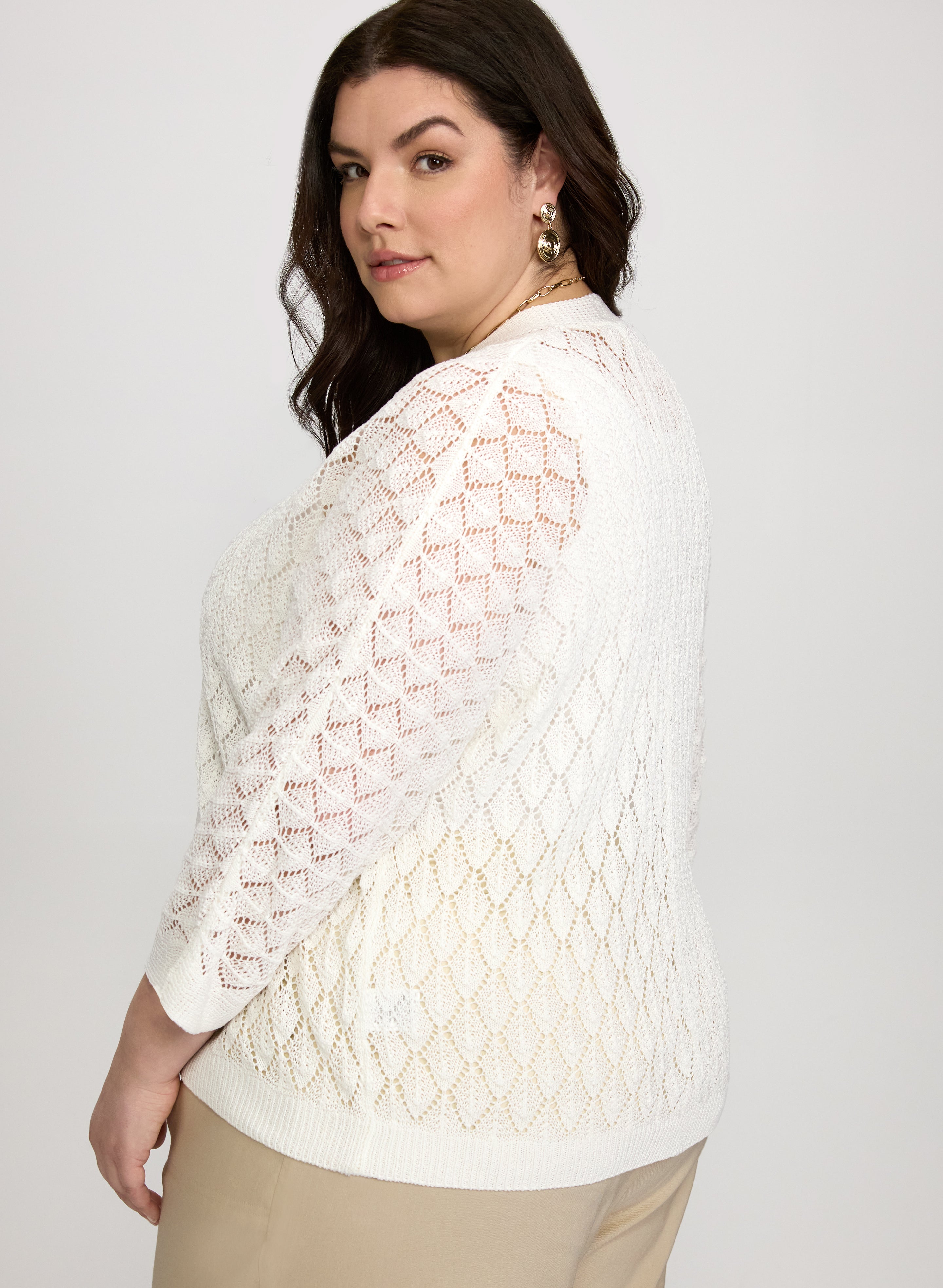 Open Knit Cardigan-Tactilefable