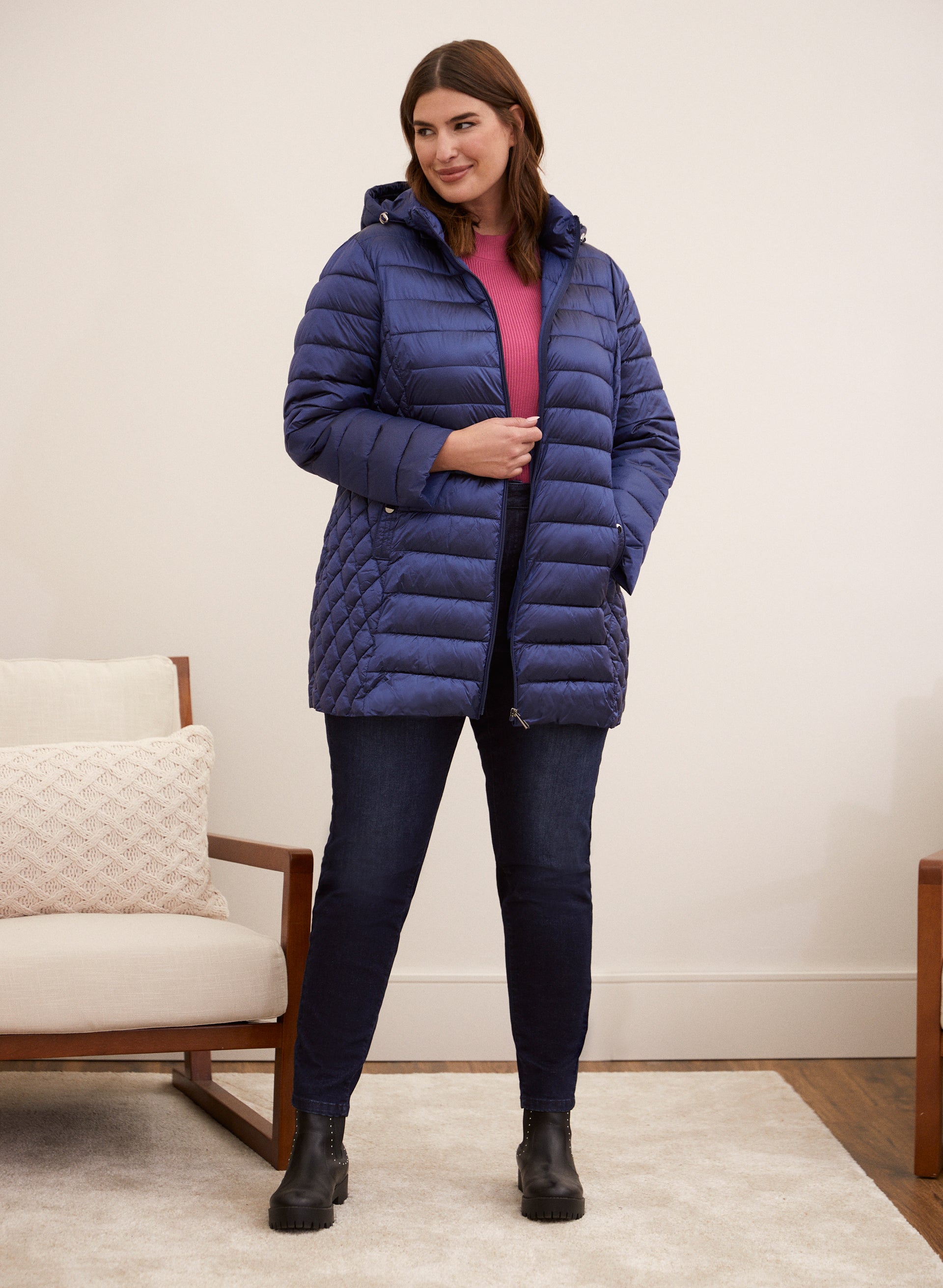 Packable Vegan Down Quilted Coat-Tactilefable