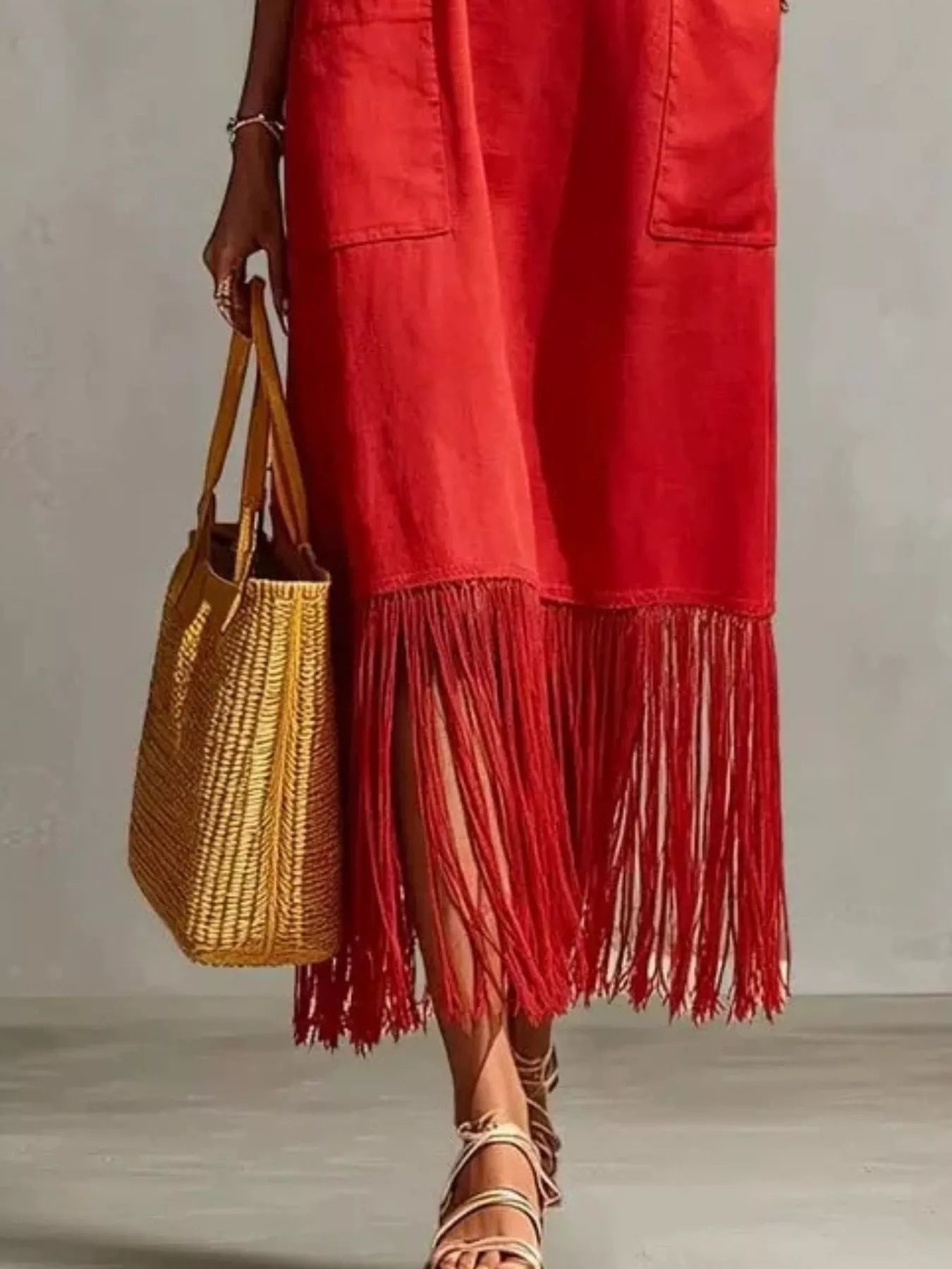 Coco Fringe Spaghetti Strap Dress | 5 Colors-Tactilefable
