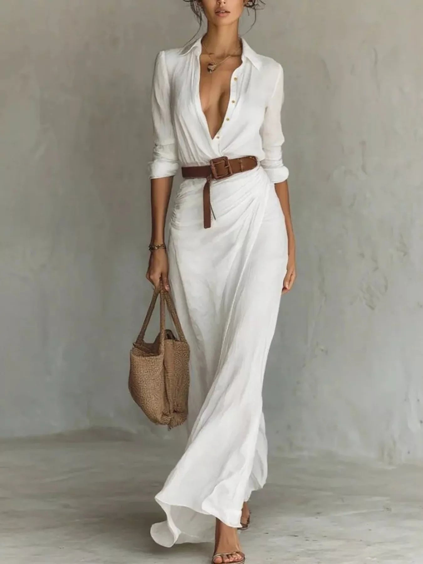 Simone Belted Wrap Maxi Dress | 4 Colors-Tactilefable