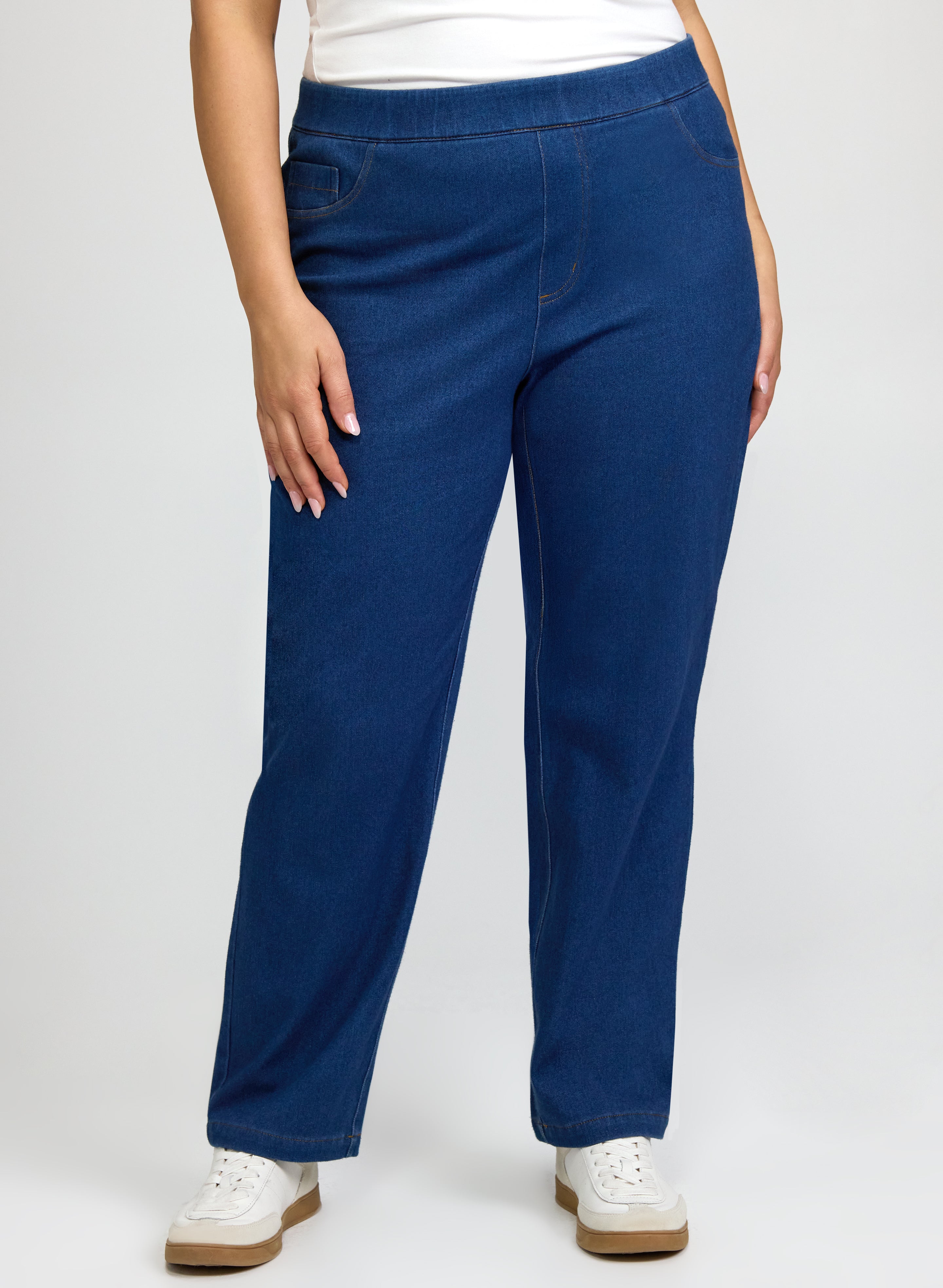 Comfort Stretch Straight-Leg Jeans-Tactilefable