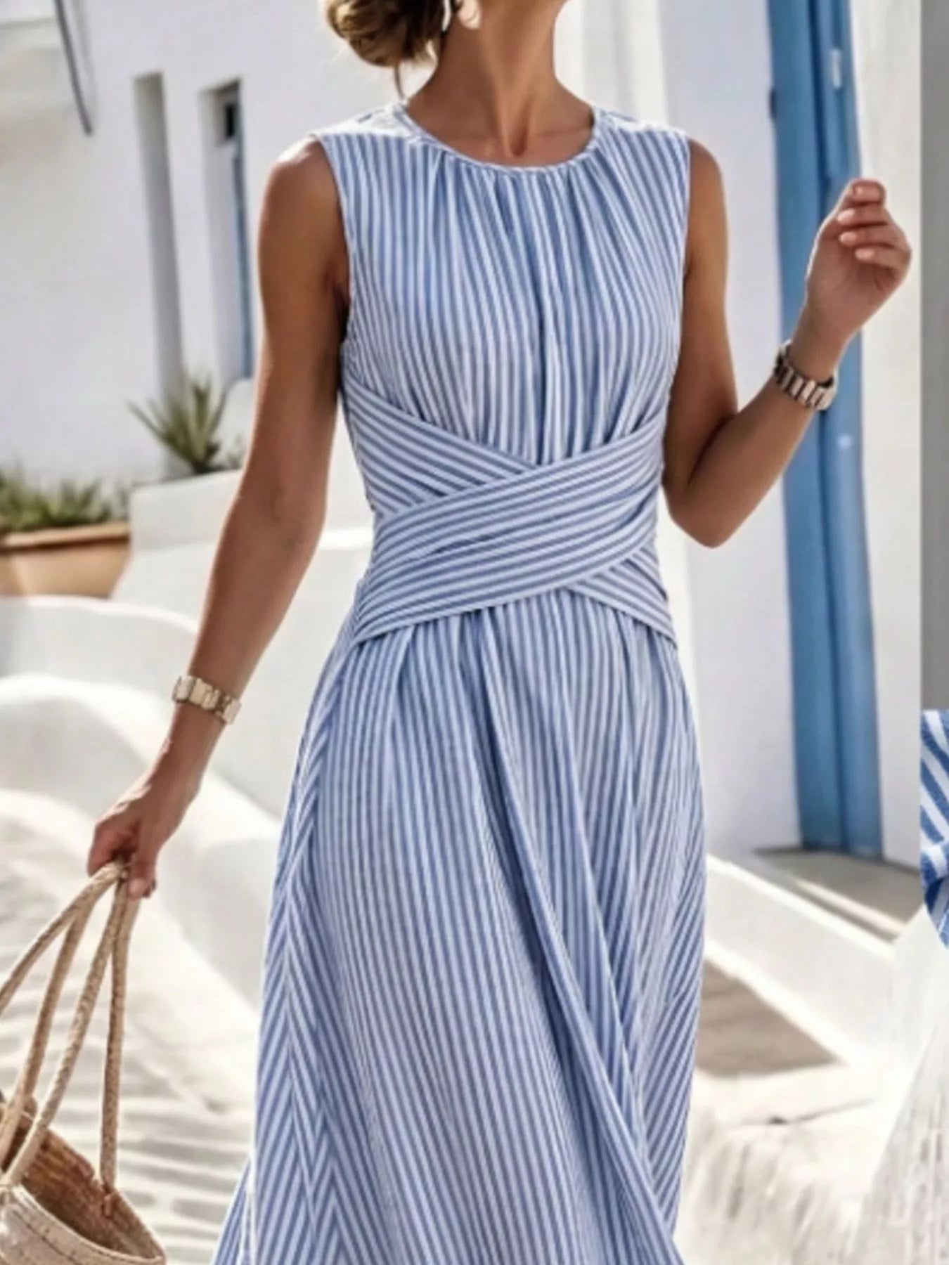 Lori Striped Sleeveless Maxi Dress | 4 Colors-Tactilefable