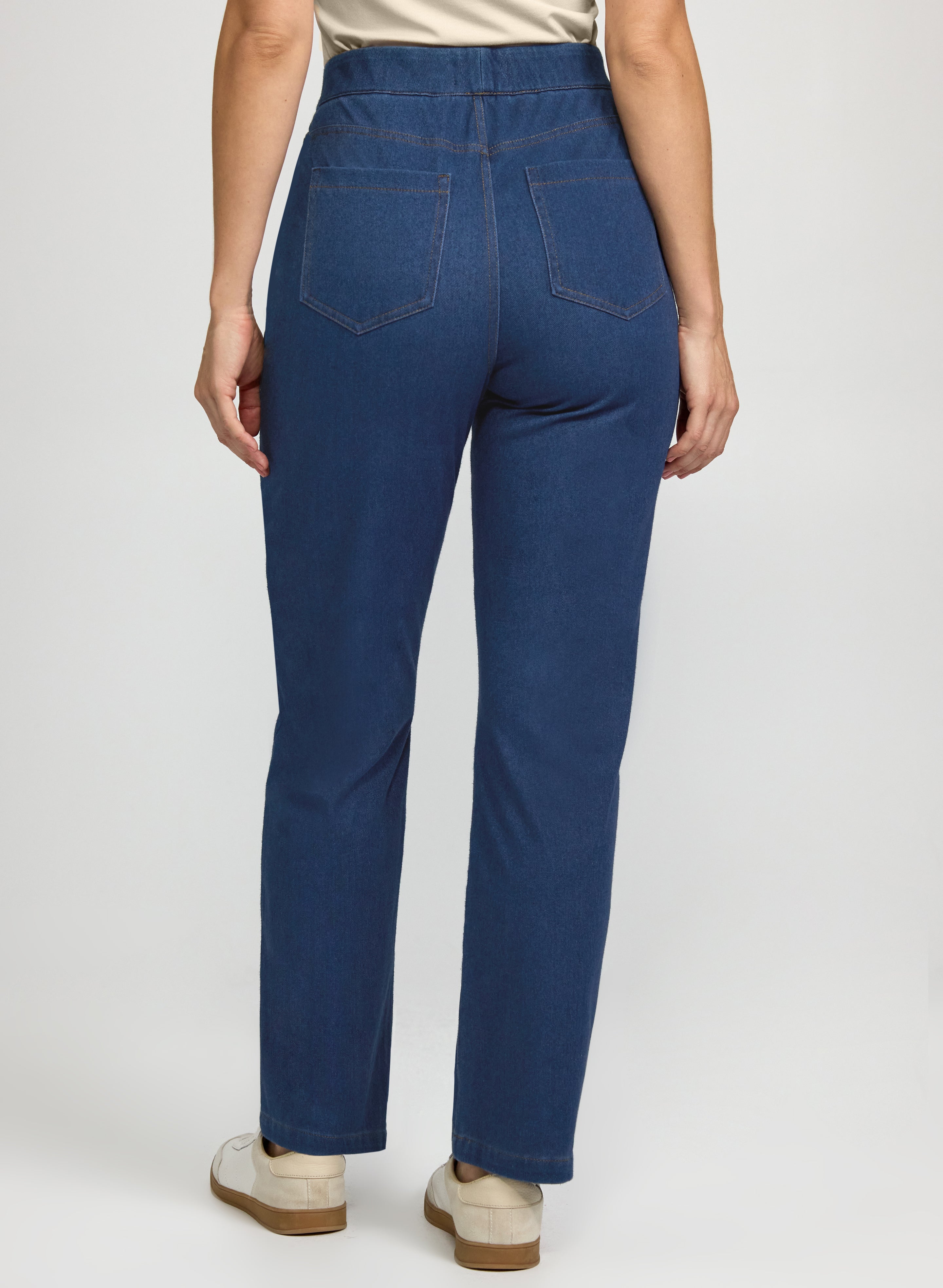 Comfort Stretch Straight-Leg Jeans-Tactilefable
