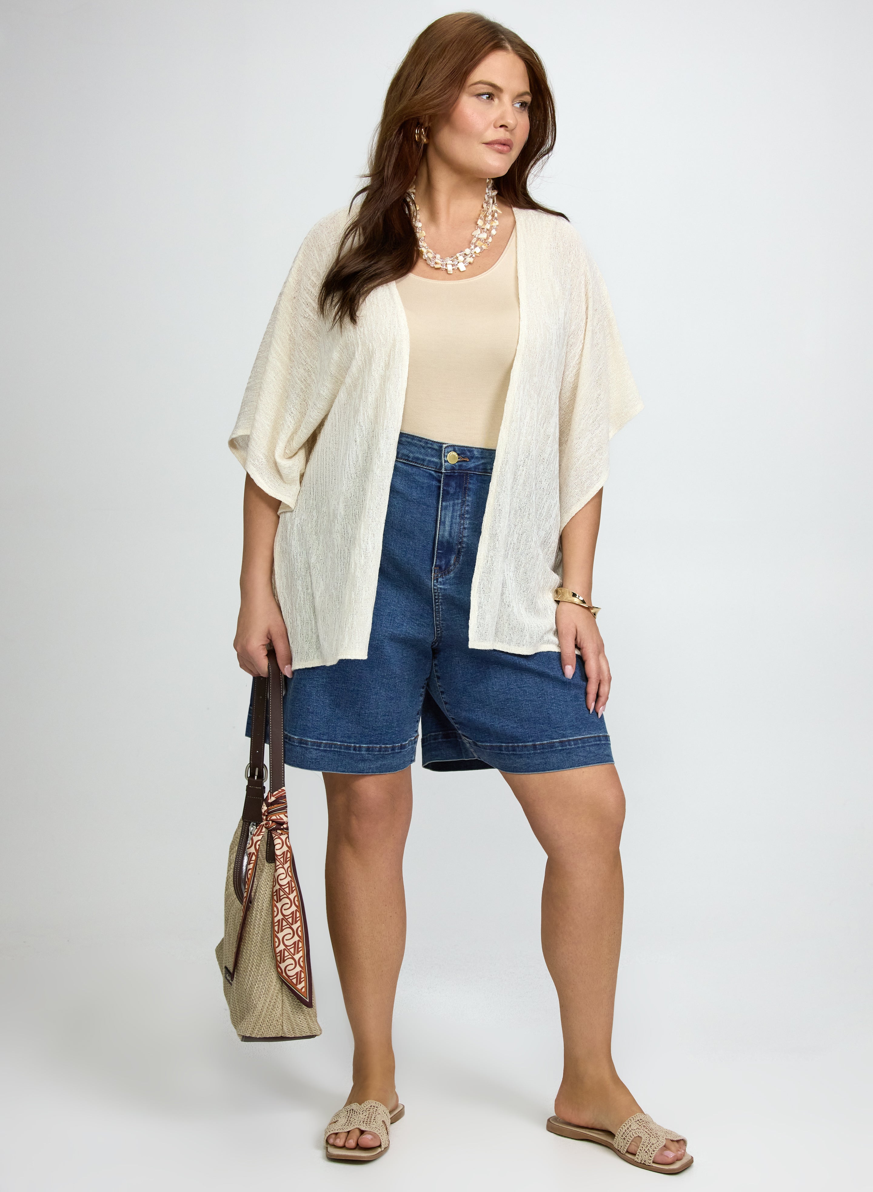Open Melange Knit Cover-Up-Tactilefable