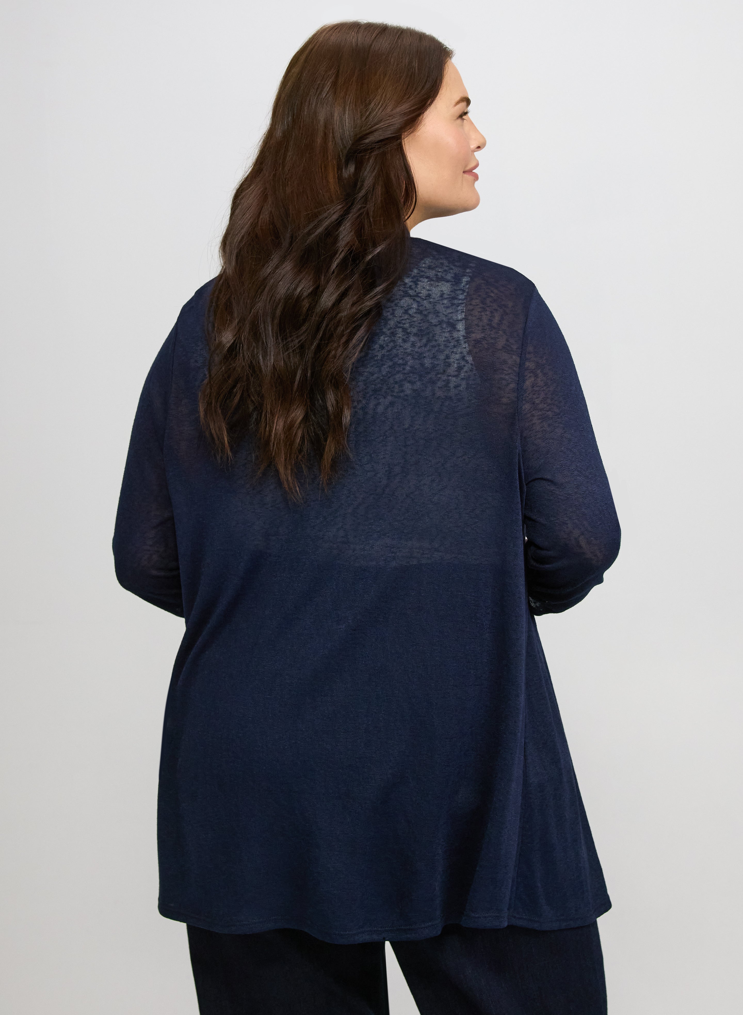 Knit Open-Front Cardigan-Tactilefable