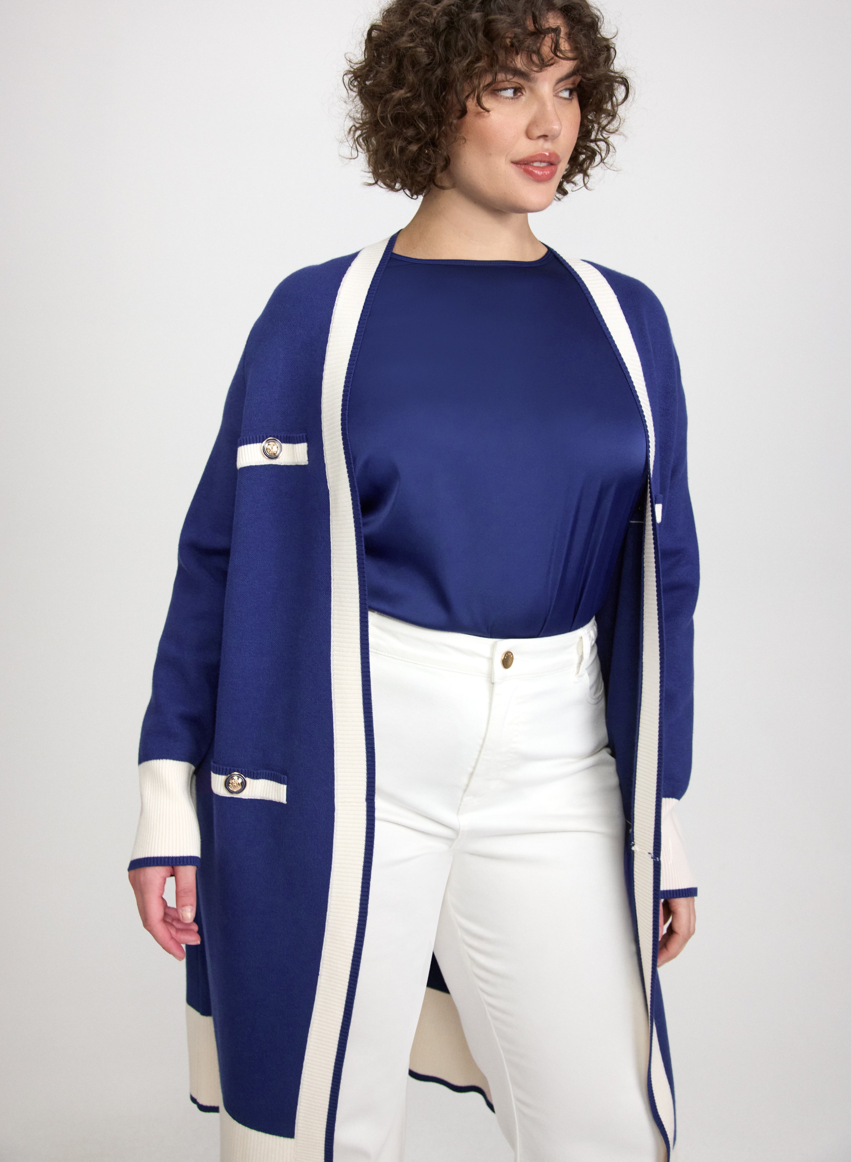 Colour Block Cardigan-Tactilefable