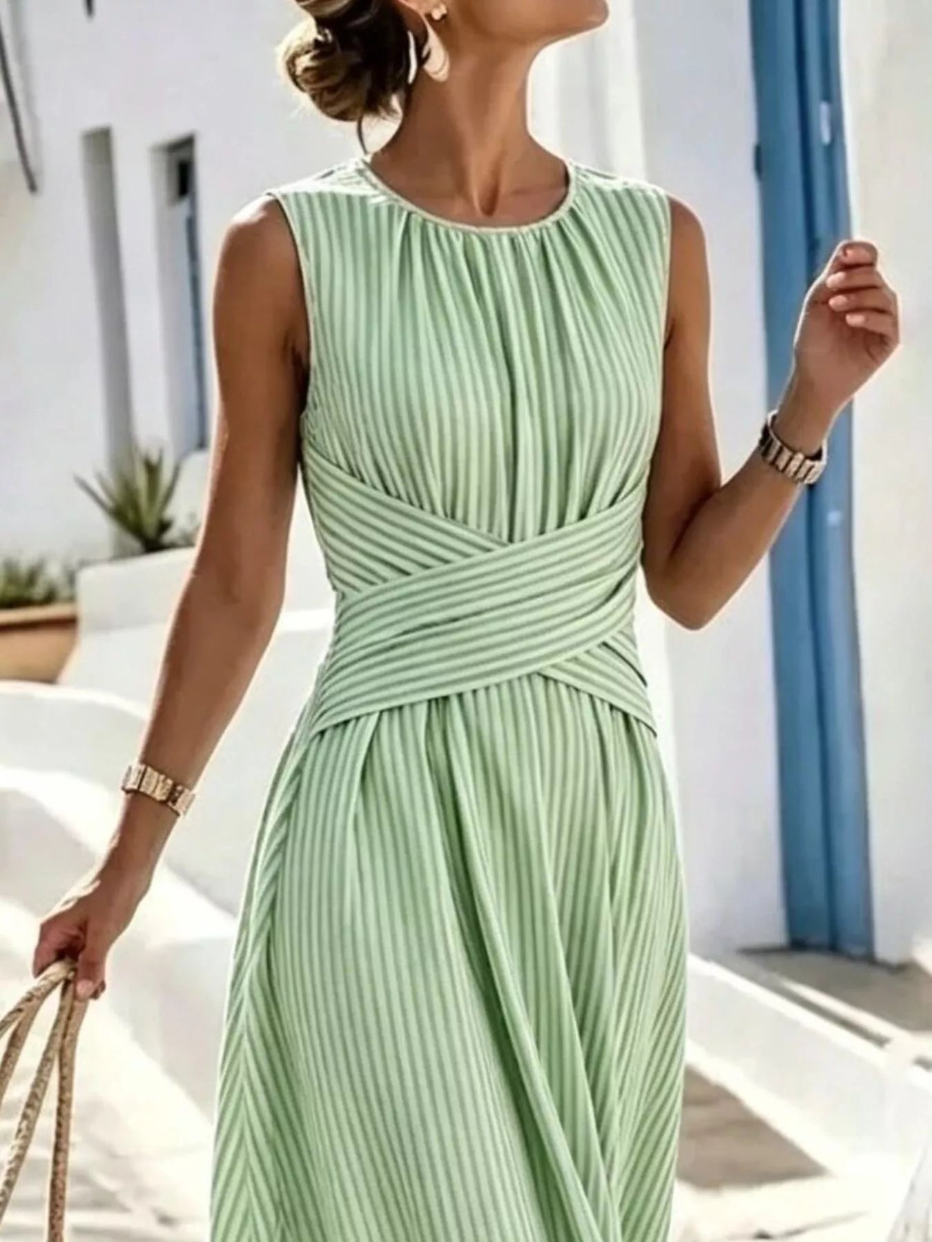 Lori Striped Sleeveless Maxi Dress | 4 Colors-Tactilefable