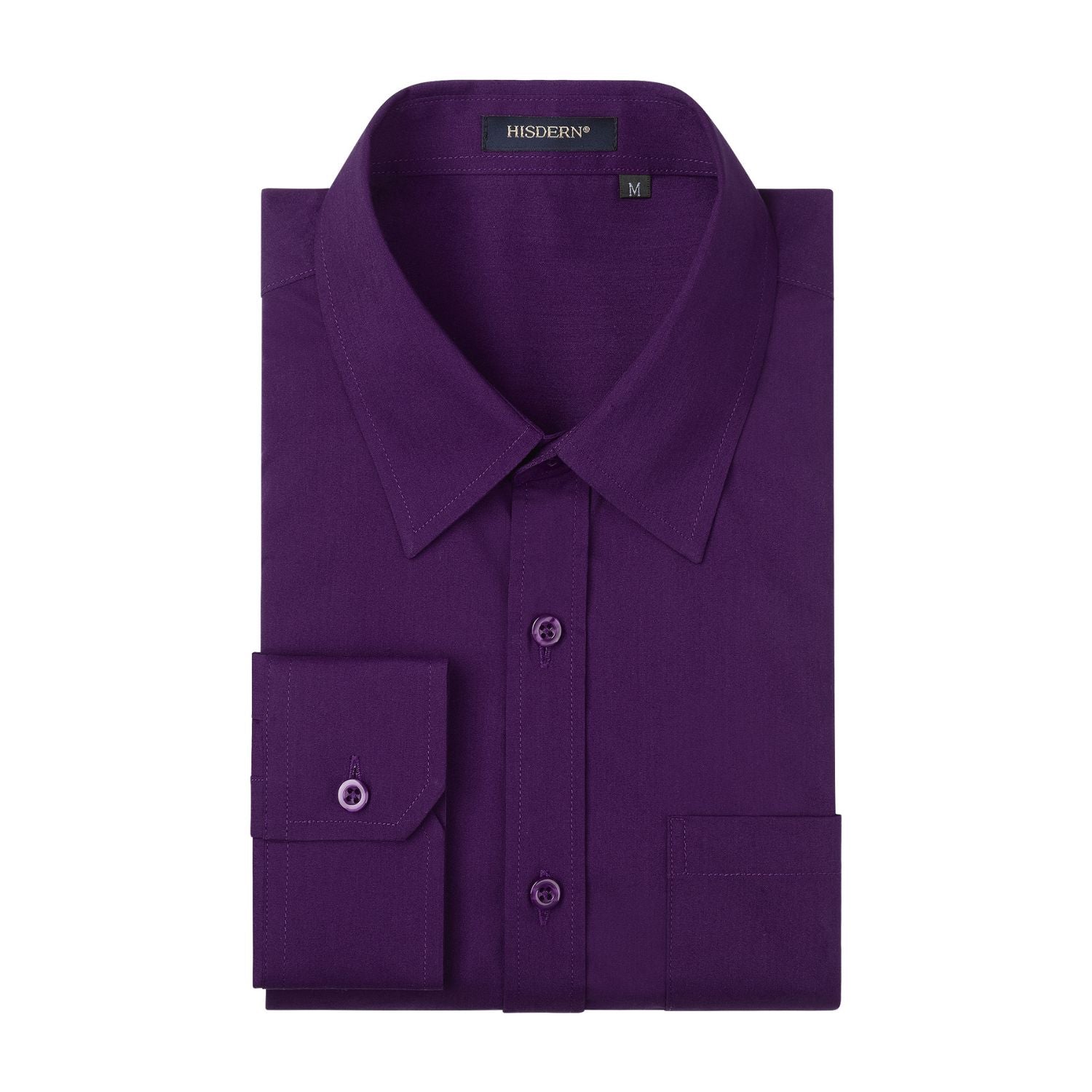  Purple Stretch Dress Shirt Comfortable Corporate Style-Tactilefable