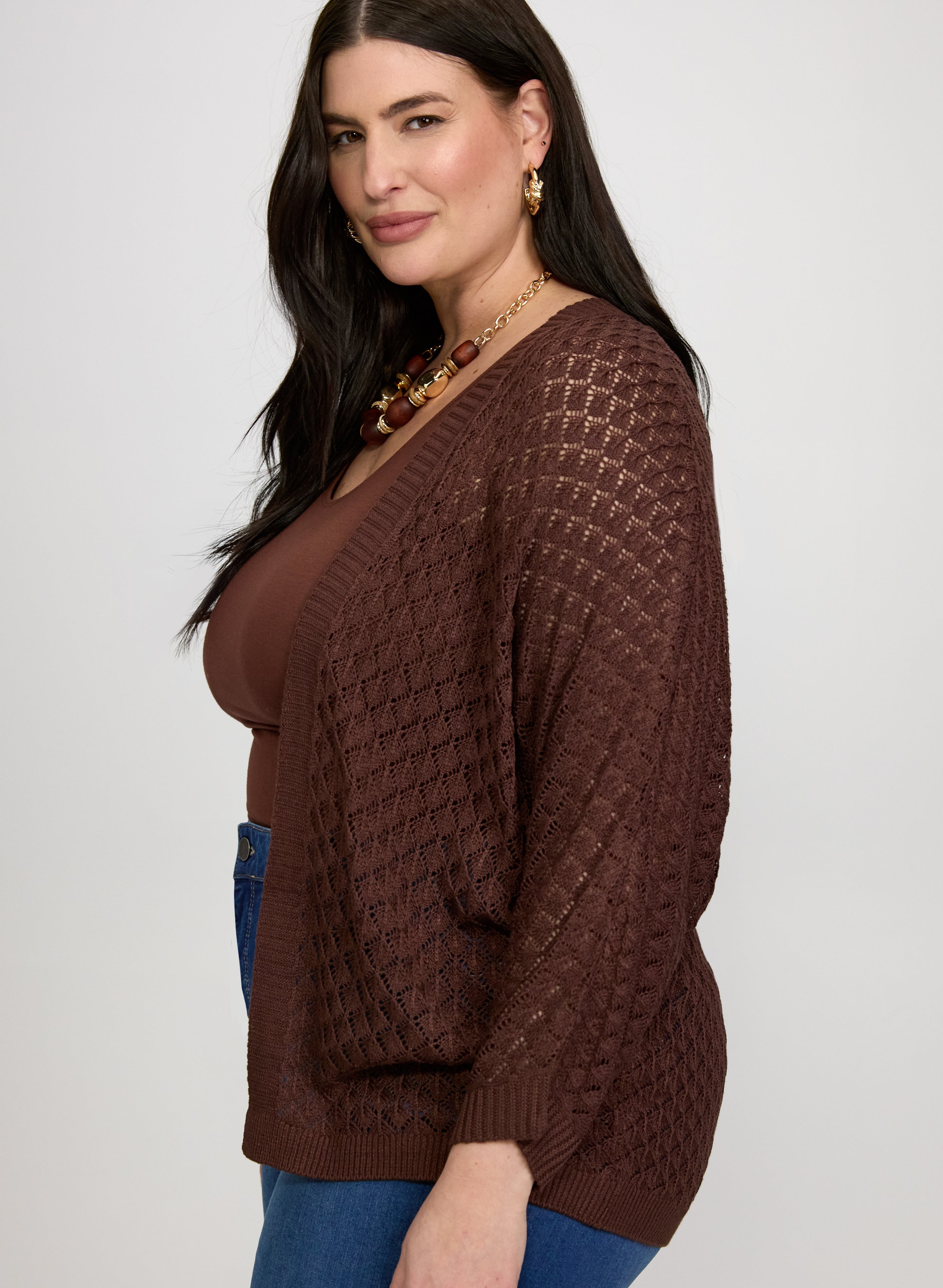 Open Knit Cardigan-Tactilefable