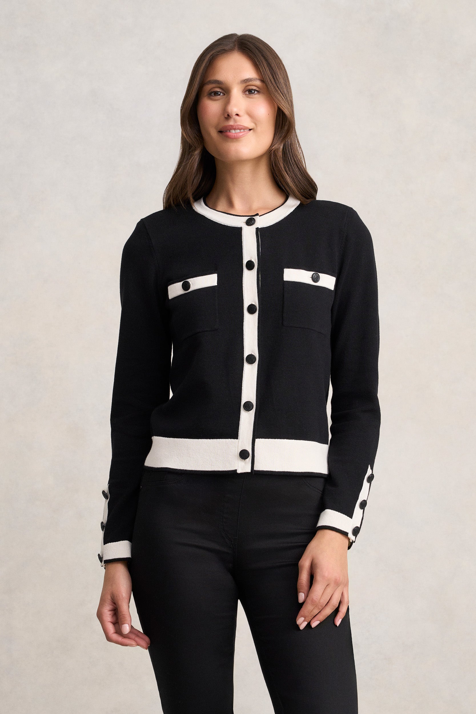 Cotton Cardigan - Black-Tactilefable