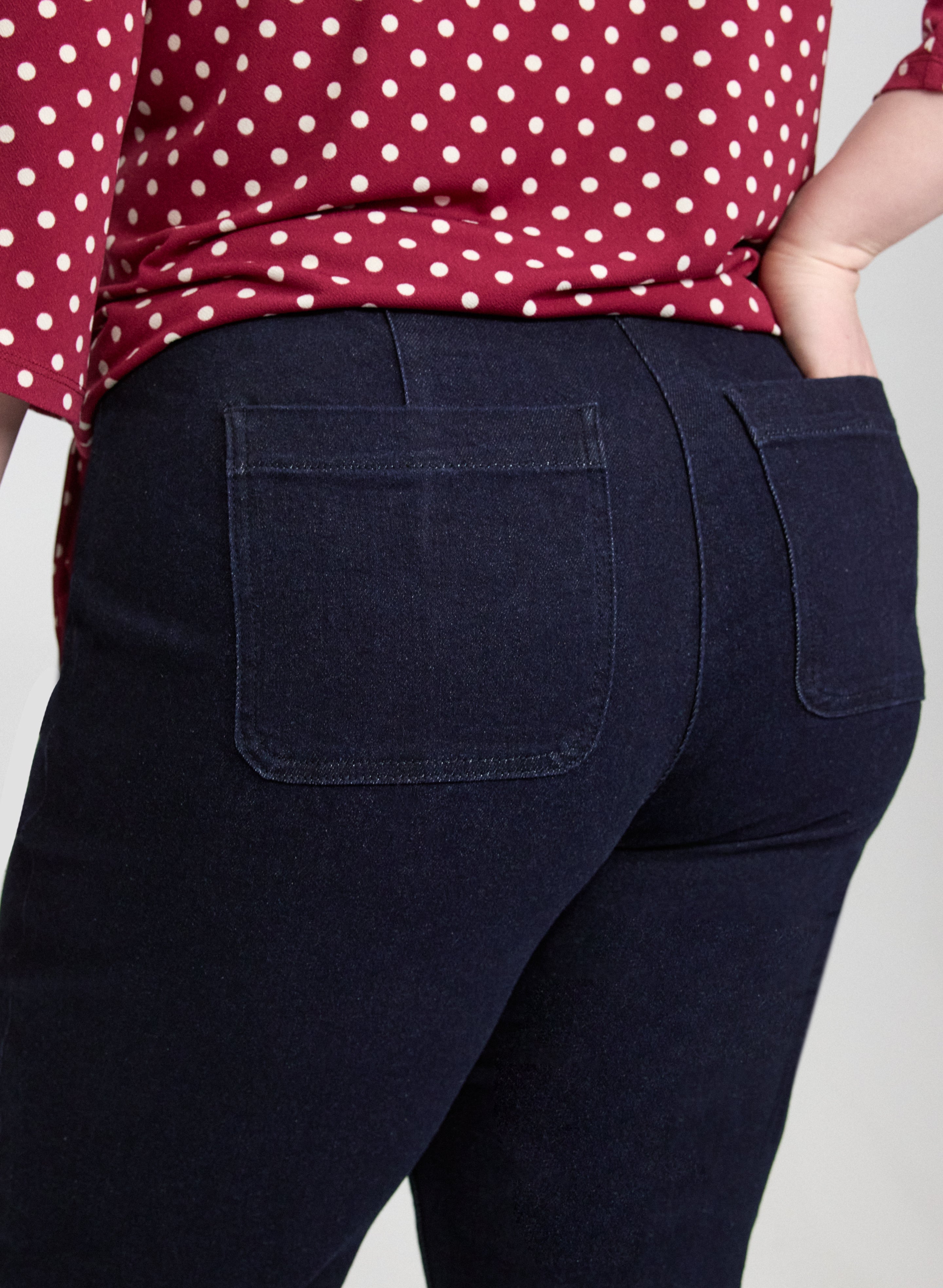 Pinched Seam Flare-Leg Jeans-Tactilefable