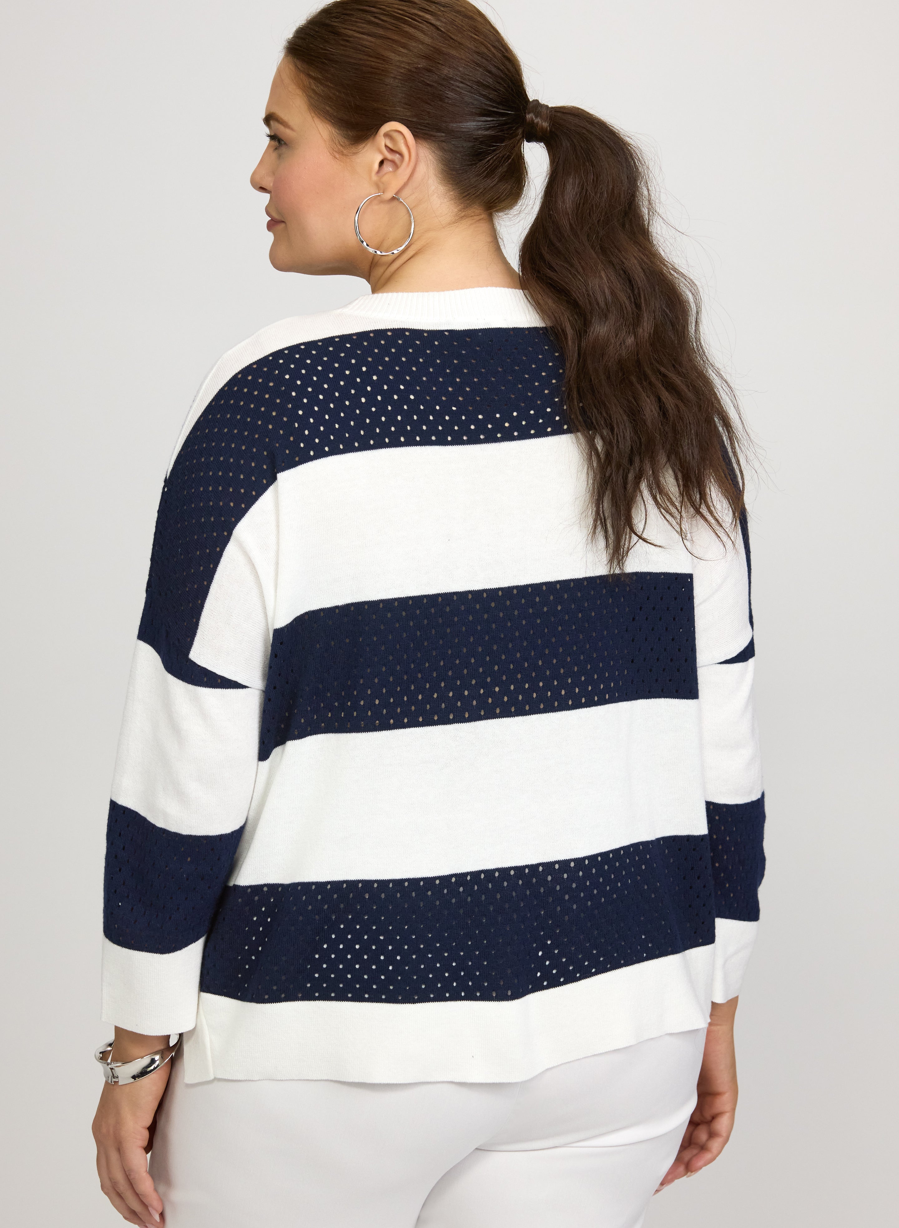 Joseph Ribkoff - Stripe Knit Pullover-Tactilefable