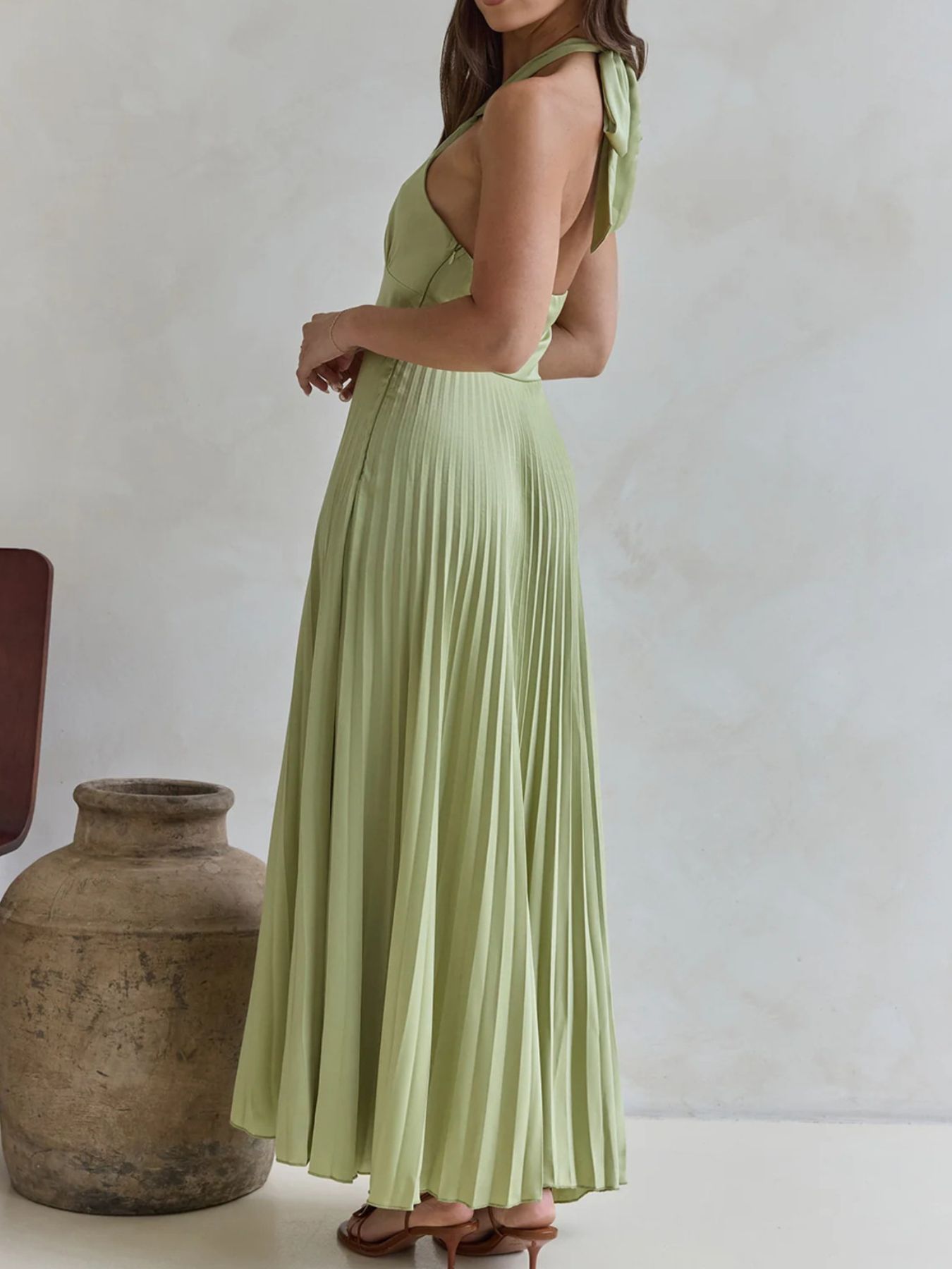 Pastel Reverie Halter Maxi Dress | 2 Colors-Tactilefable