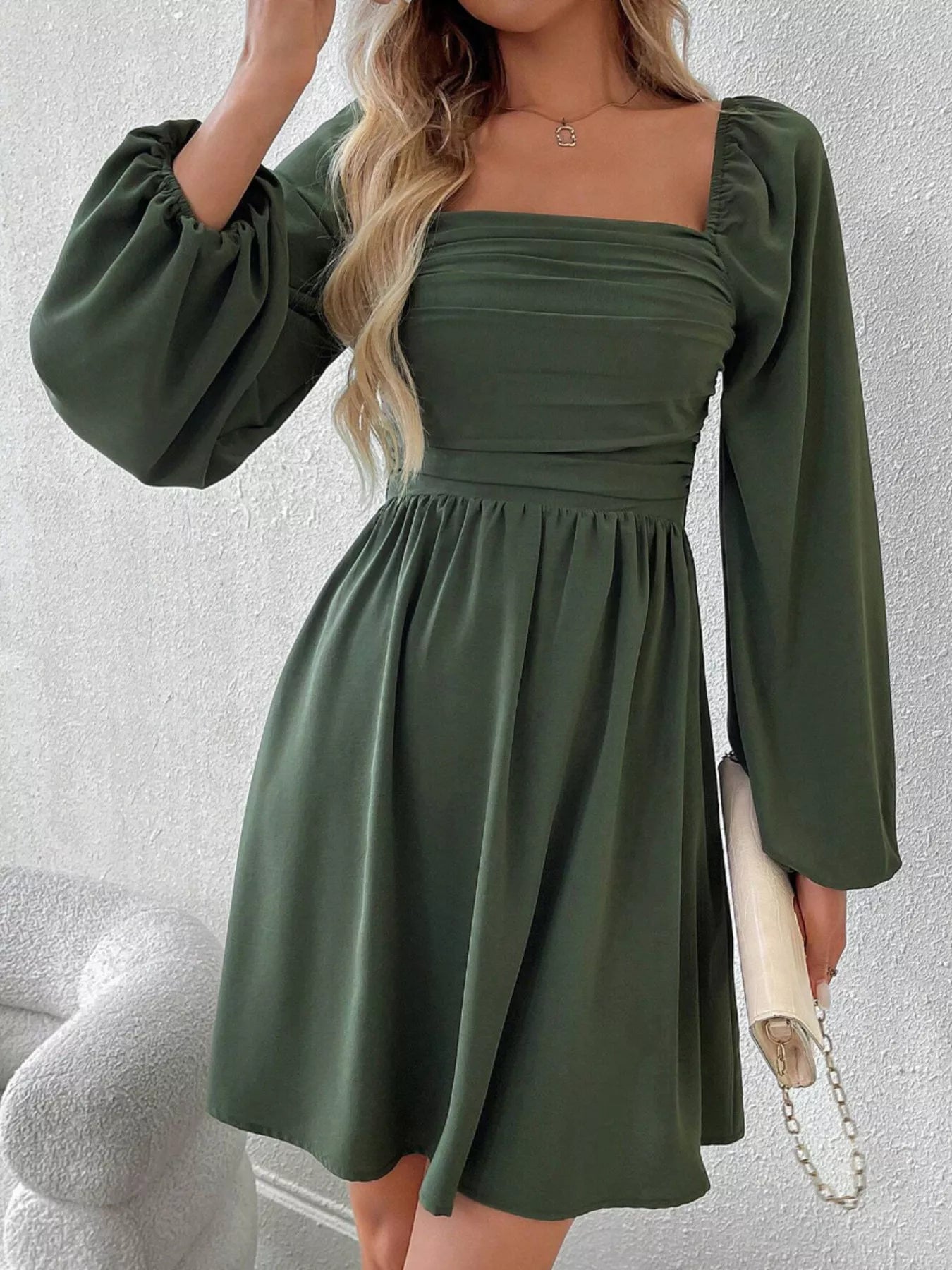 Daisy Rue Ruched Babydoll Mini Dress | 8 Colors | Poundton-Tactilefable