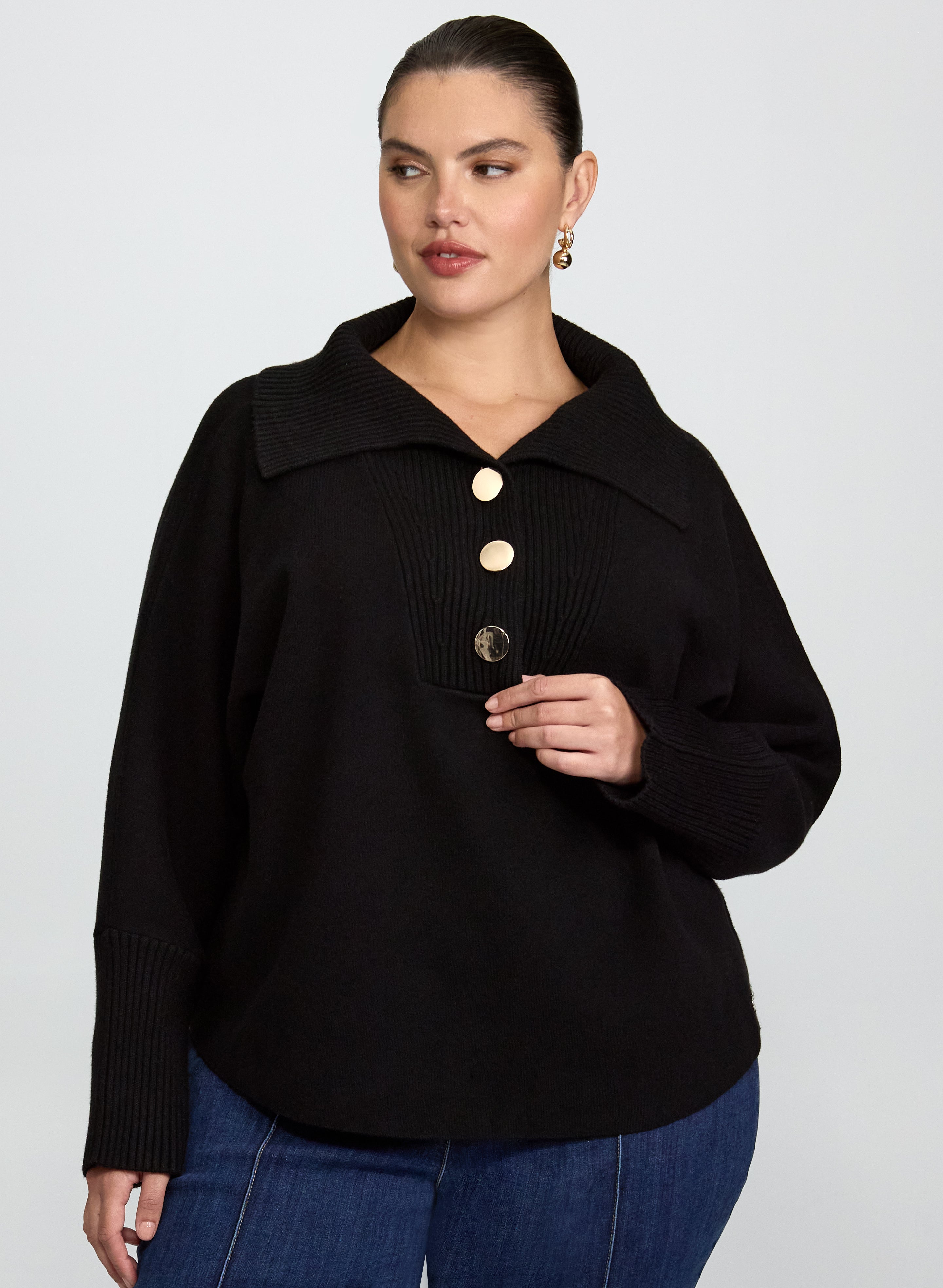 Joseph Ribkoff - Split-Neck Sweater-Tactilefable