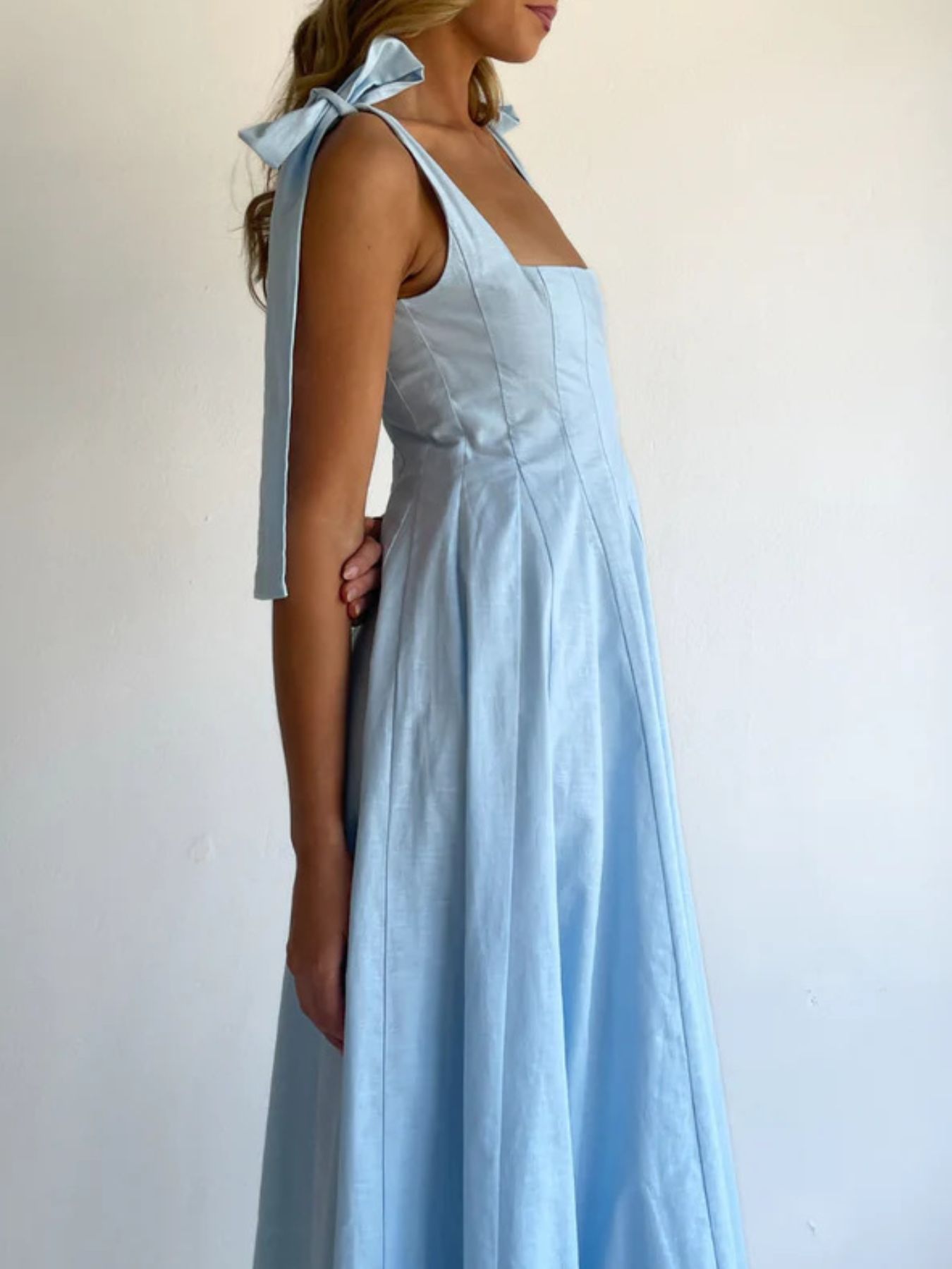 Pastel Promenade Tie-Shoulder Maxi Dress | 3 Colors-Tactilefable
