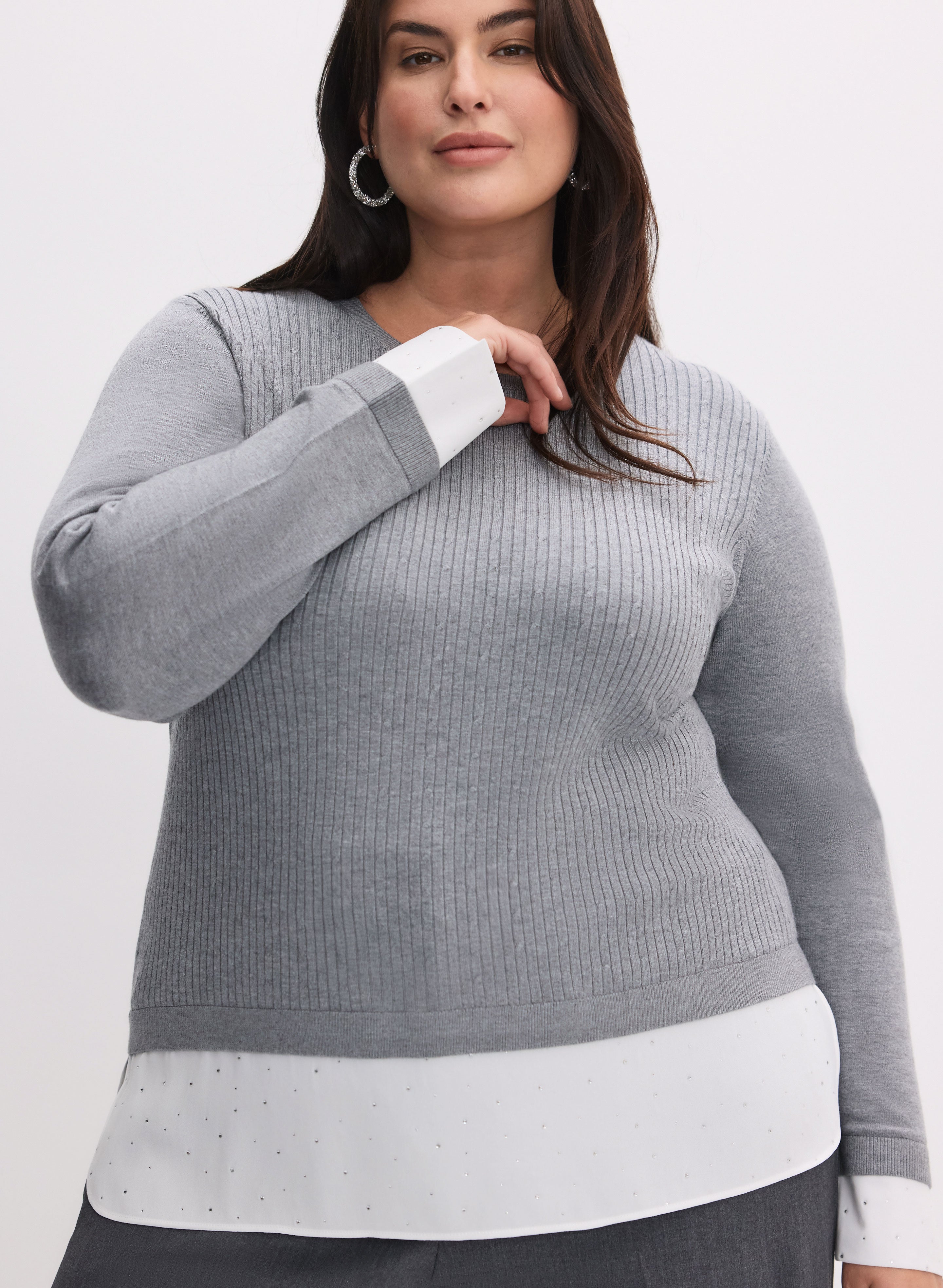 Layered Knit Sweater-Tactilefable