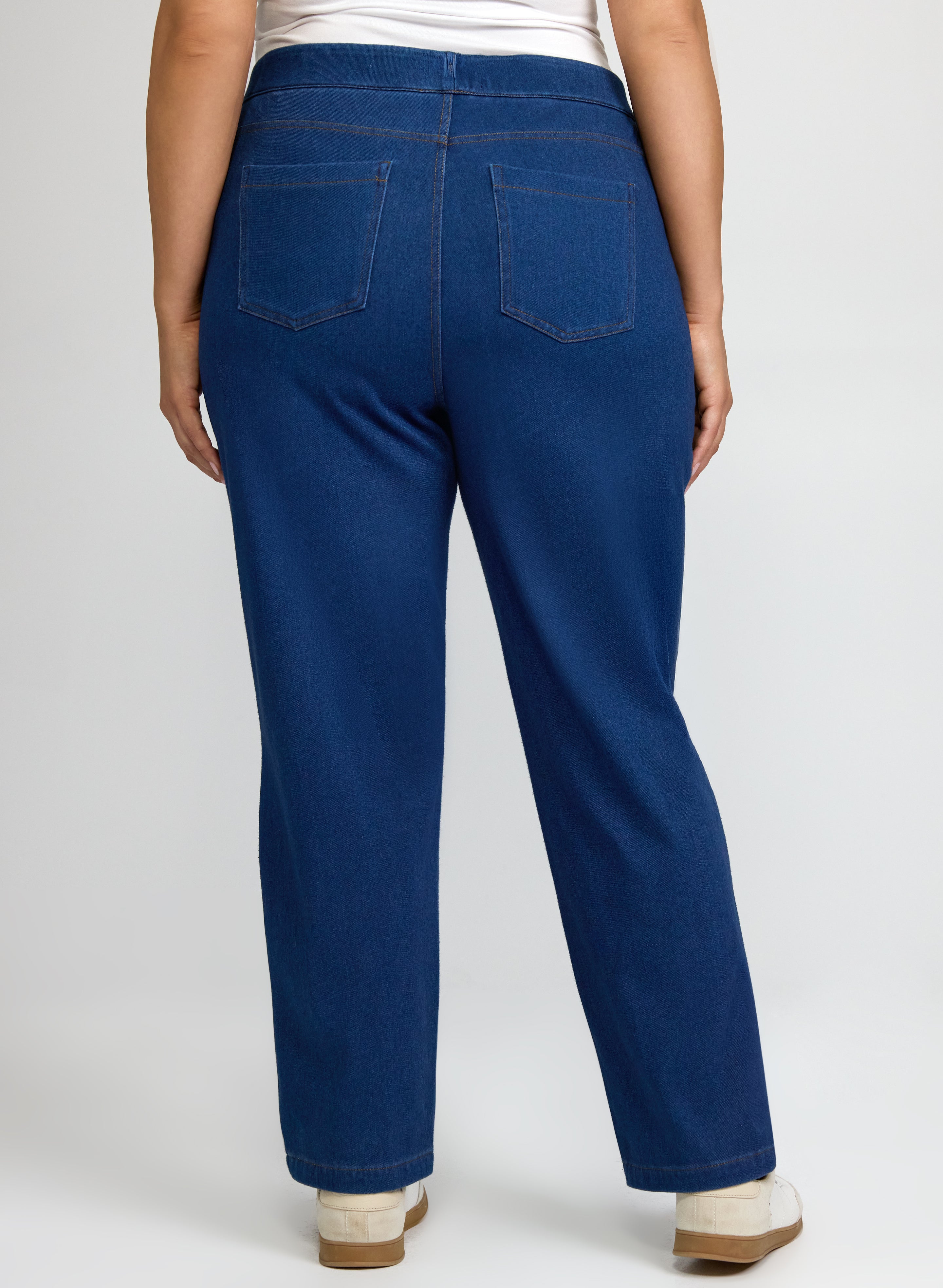 Comfort Stretch Straight-Leg Jeans-Tactilefable
