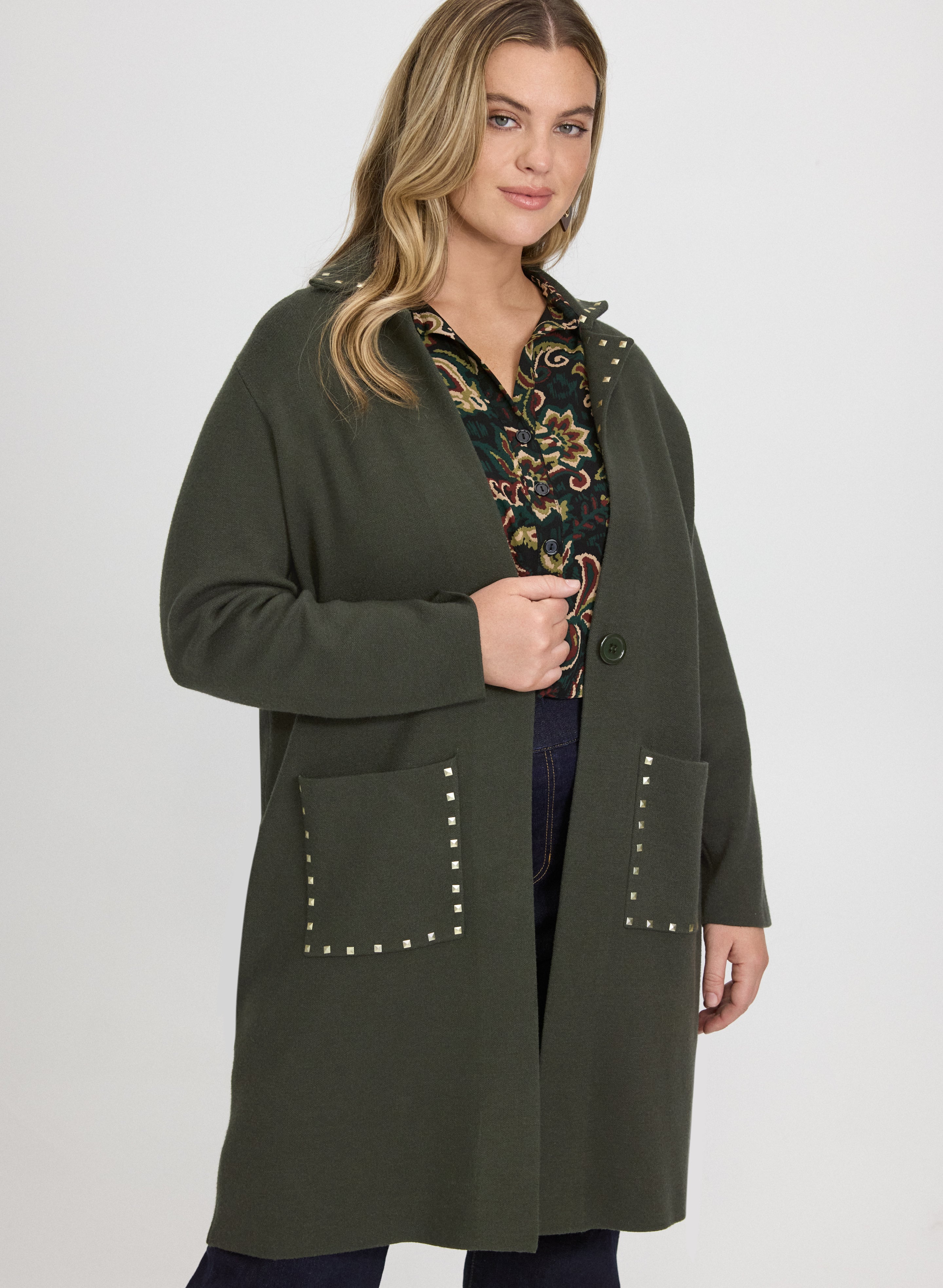 Studded Knit Cardigan-Tactilefable