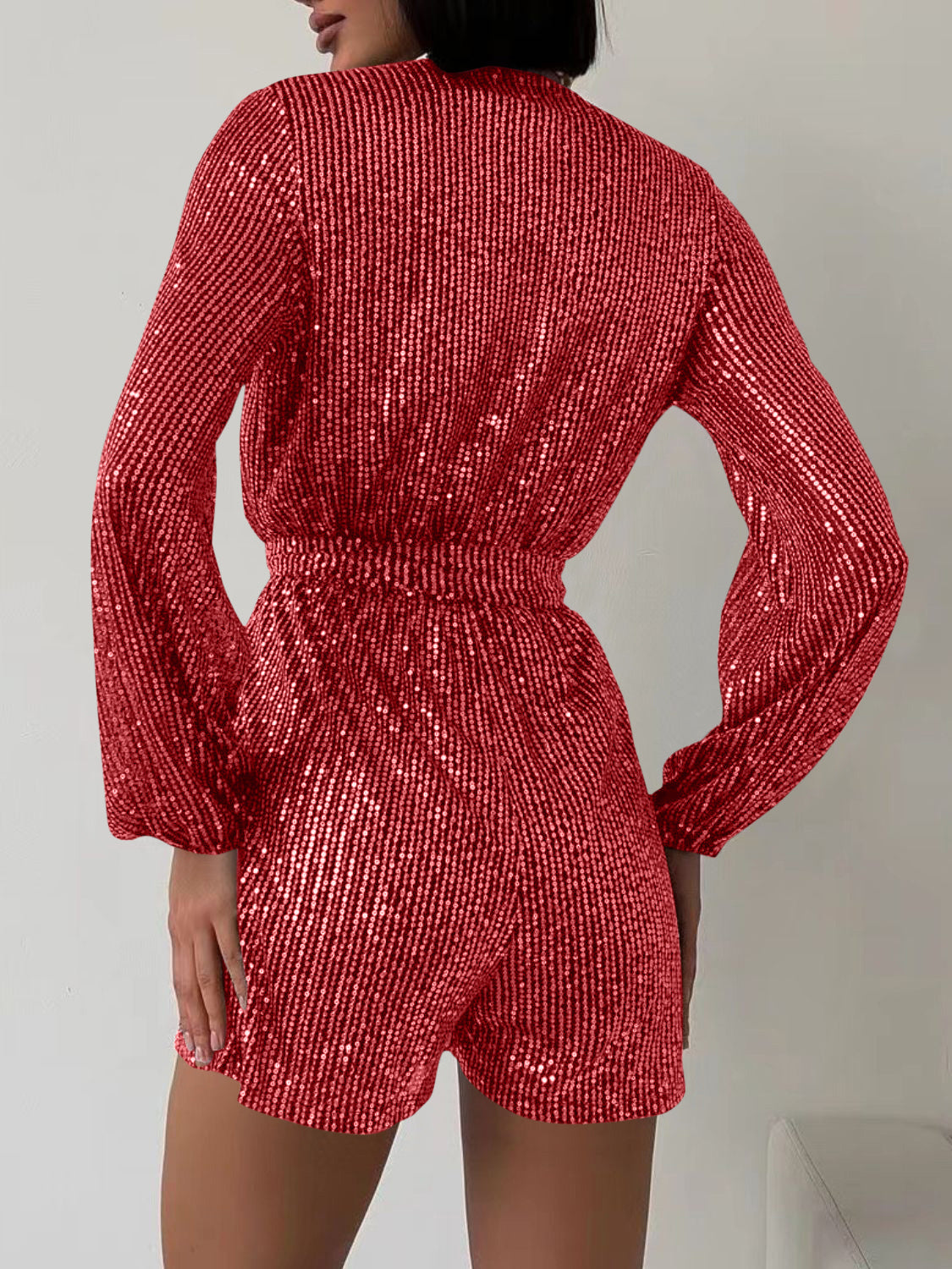 Tie Waist Long Sleeve Romper | 7 Colors-Tactilefable
