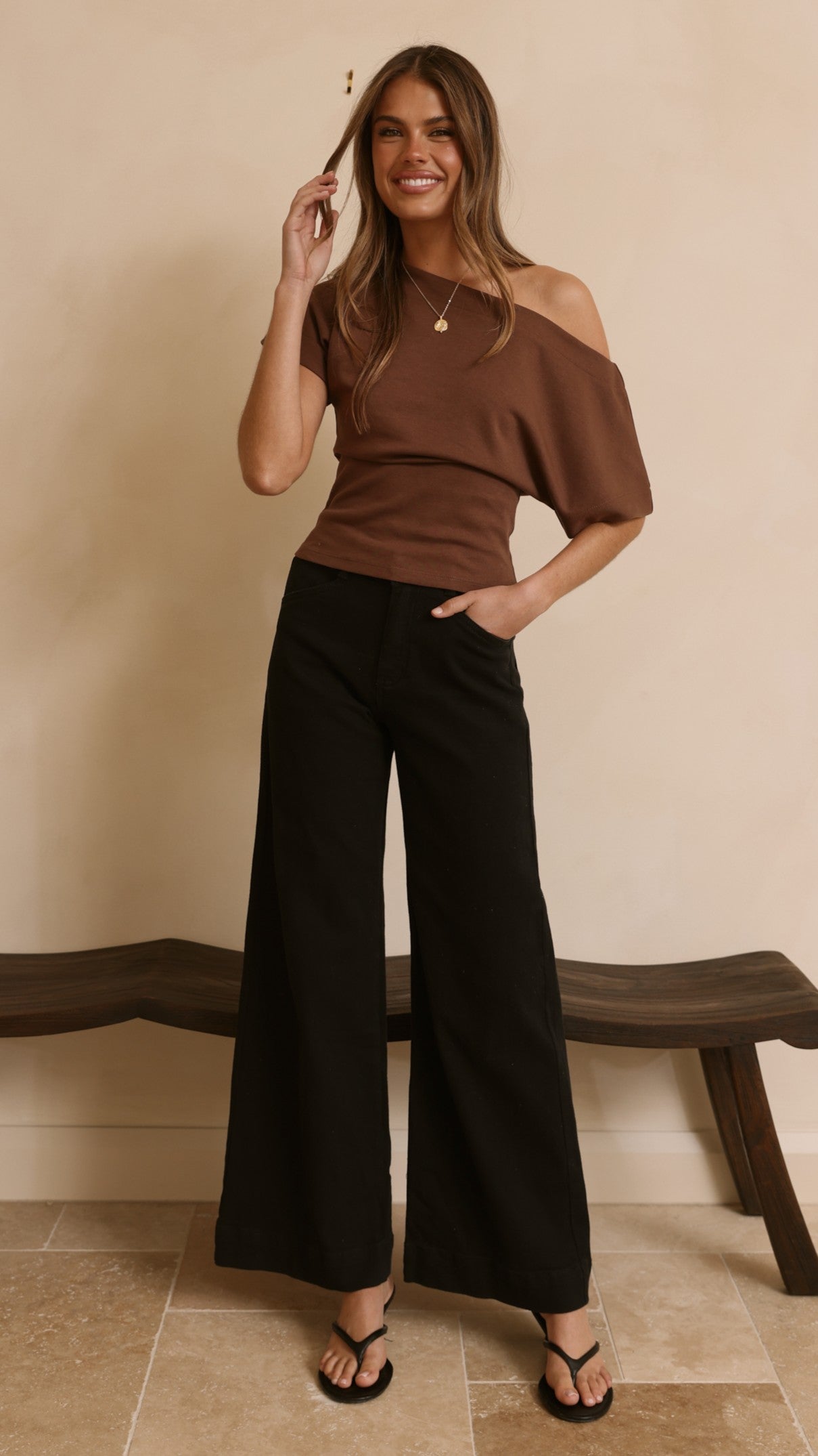 Zandra Wide Leg Jeans - Black-Tactilefable