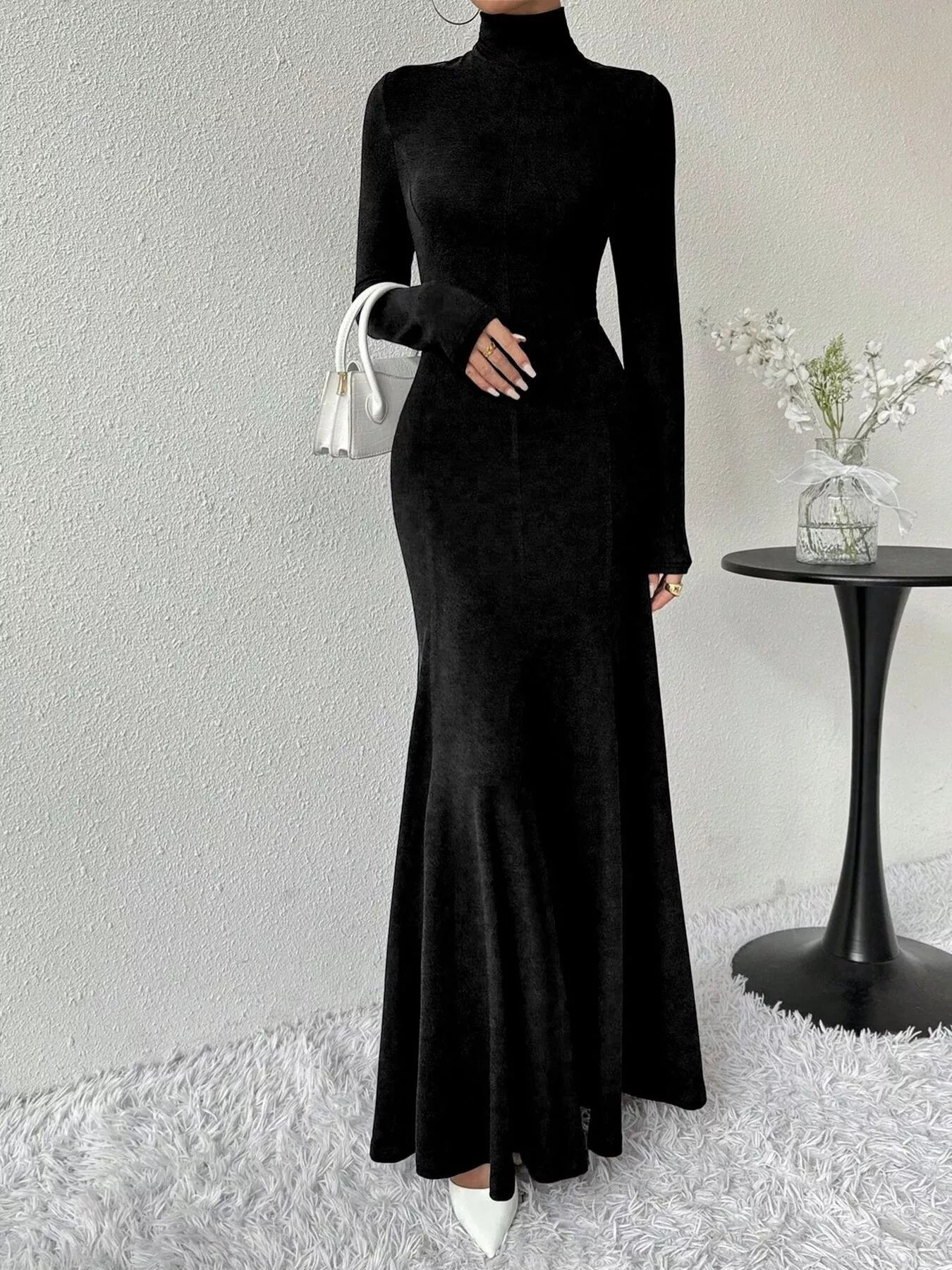 The Morticia Velvet Mermaid Gown | 5 Colors | Poundton-Tactilefable