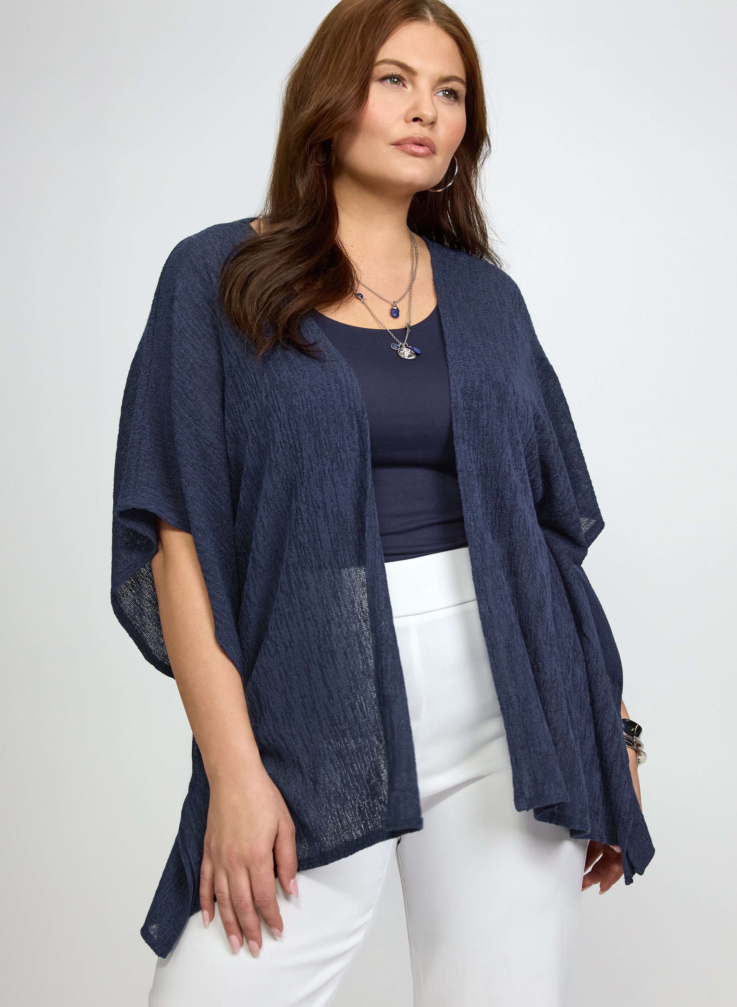 Open Melange Knit Cover-Up-Tactilefable