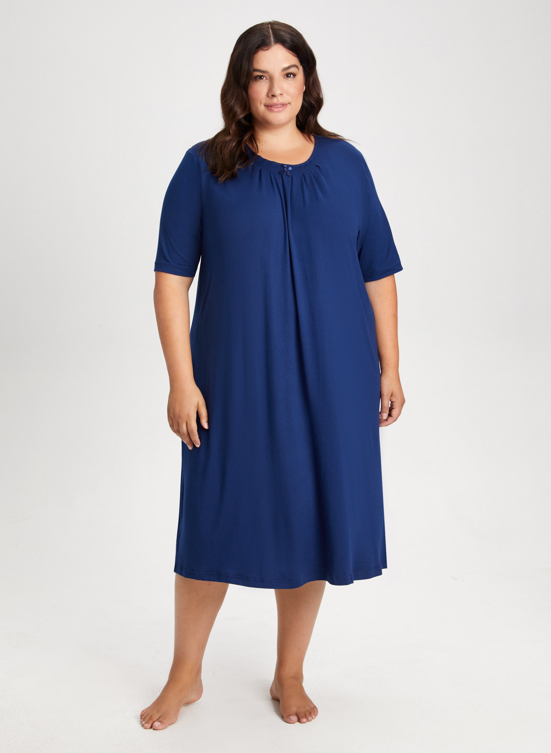 Pleat & Bow Detail Nightgown-Tactilefable