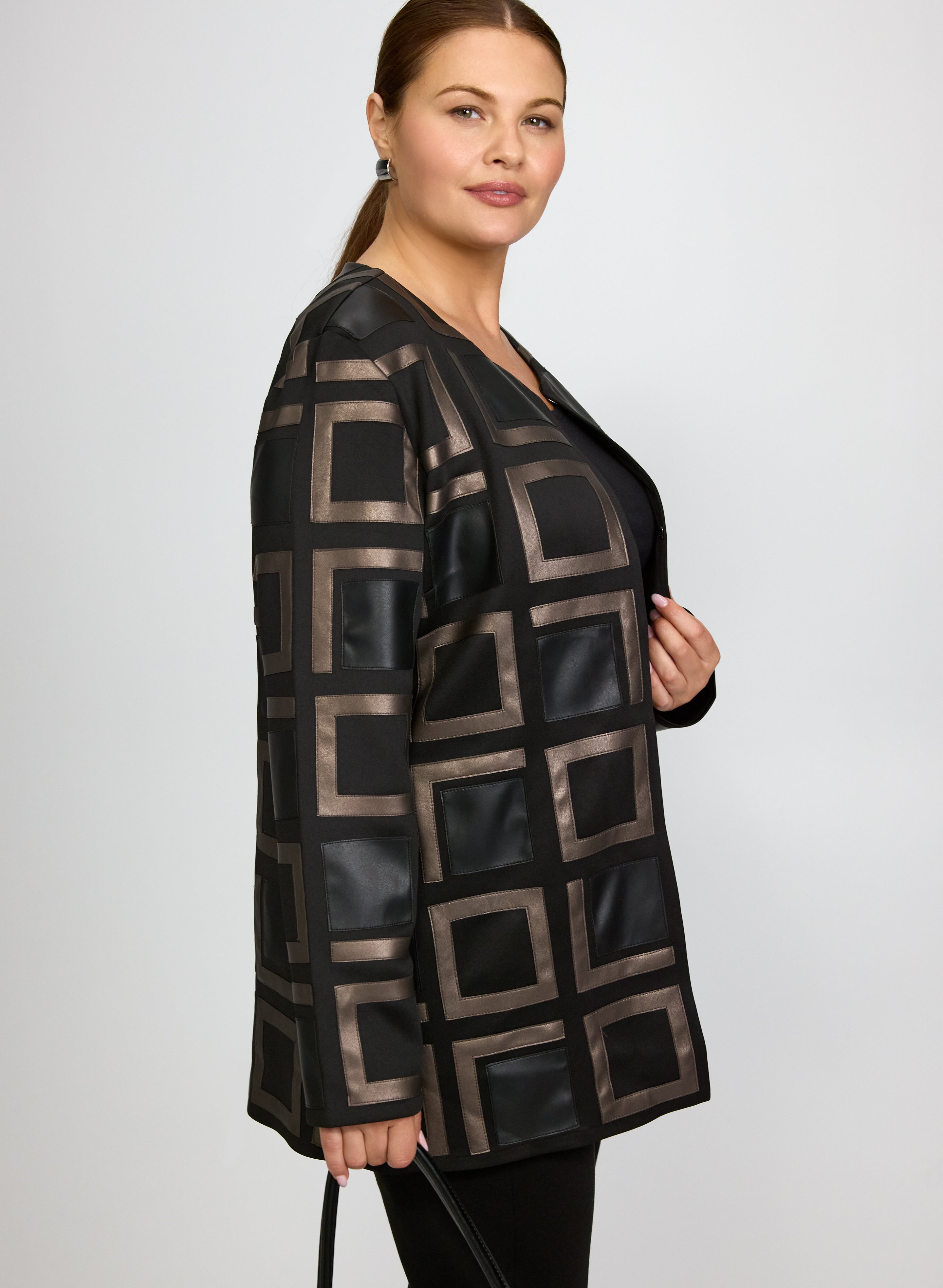 Joseph Ribkoff - Geometric Pattern Jacket-Tactilefable